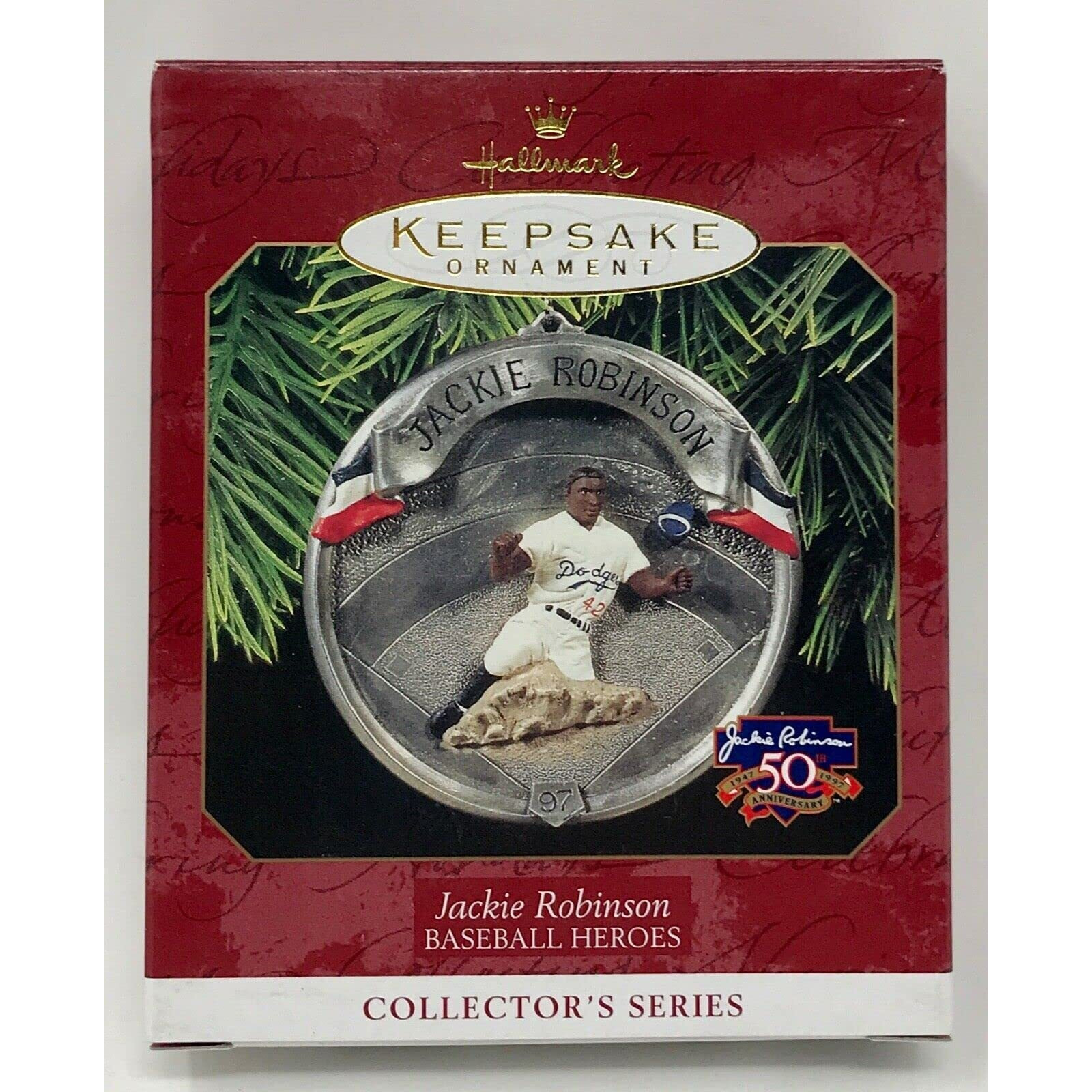 1997 Baseball Heroes Jackie Robinson Hallmark Keepsake Ornament