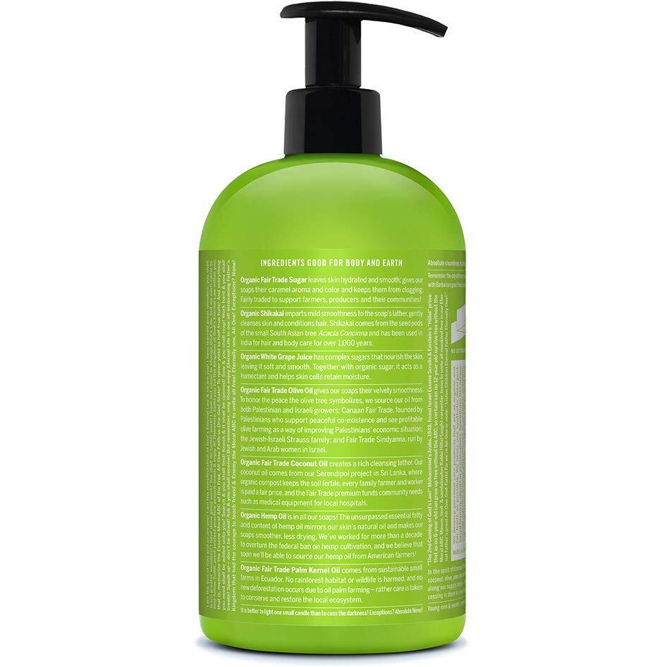Dr. Bronner's - Organic Sugar Soap (Lemongrass, 24 Ounce) - Made With Organic Oils, Sugar And Shikakai Powder, 4-In-1 Uses Hands, Body, Face And Hair, Cleanses, Moisturizes And Nourishes, Vegan