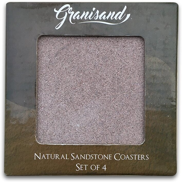 Granisand Natural Sandstone Coasters (Set Of 4) (Brown)