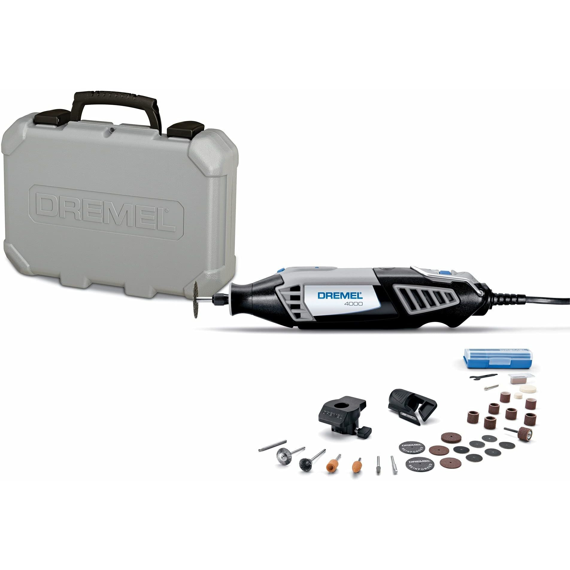 Dremel 4000-2/30 Variable Speed Rotary Tool Kit - 2 Attachments & 30 Accessories - Perfect For Cutting, Detail Sanding, Engraving, Wood Carving, And Polishing