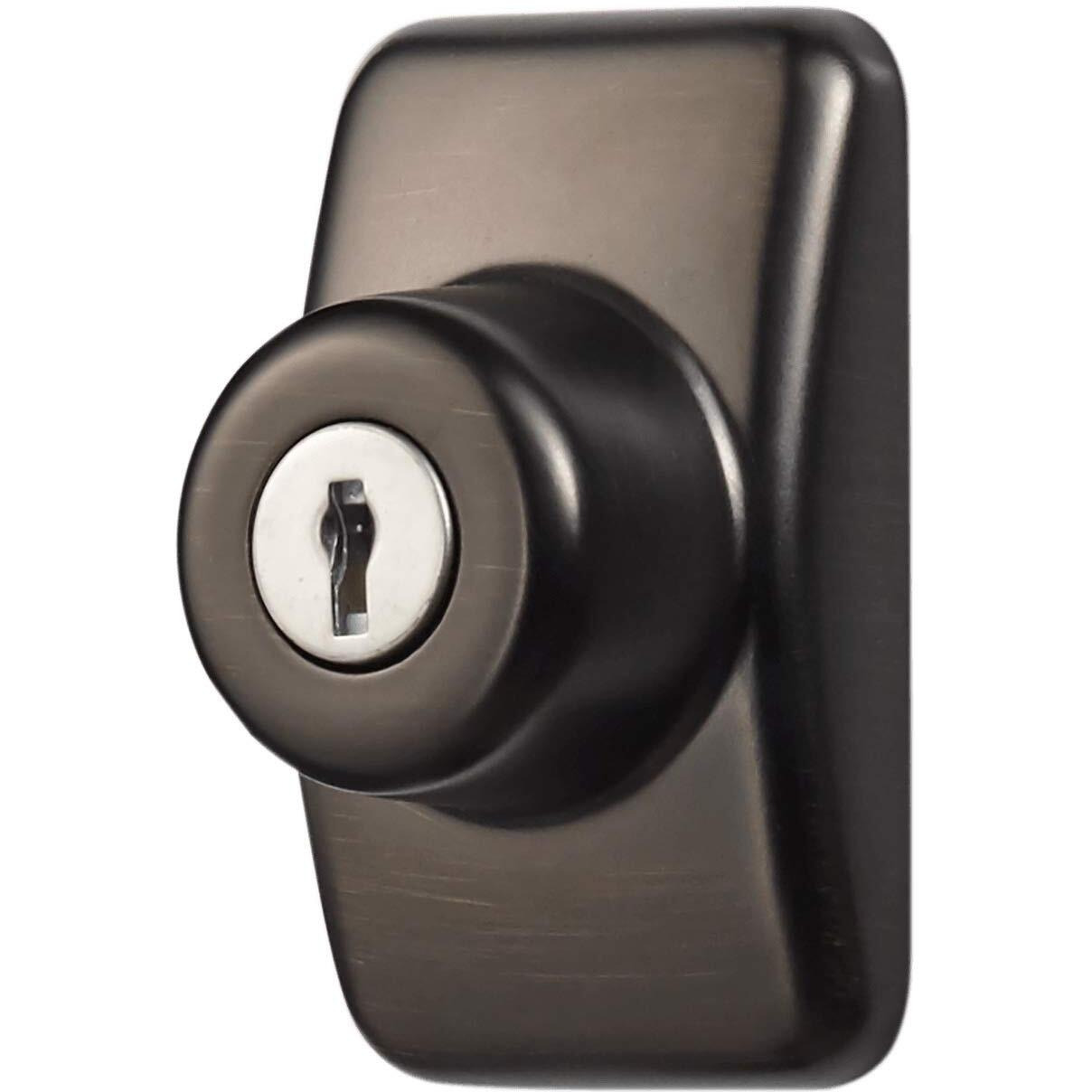 Ideal Security Skglkorb Gl Keyed Deadbolt For Storm And Screen Doors Easy To Install, Oil Rubbed Bronze