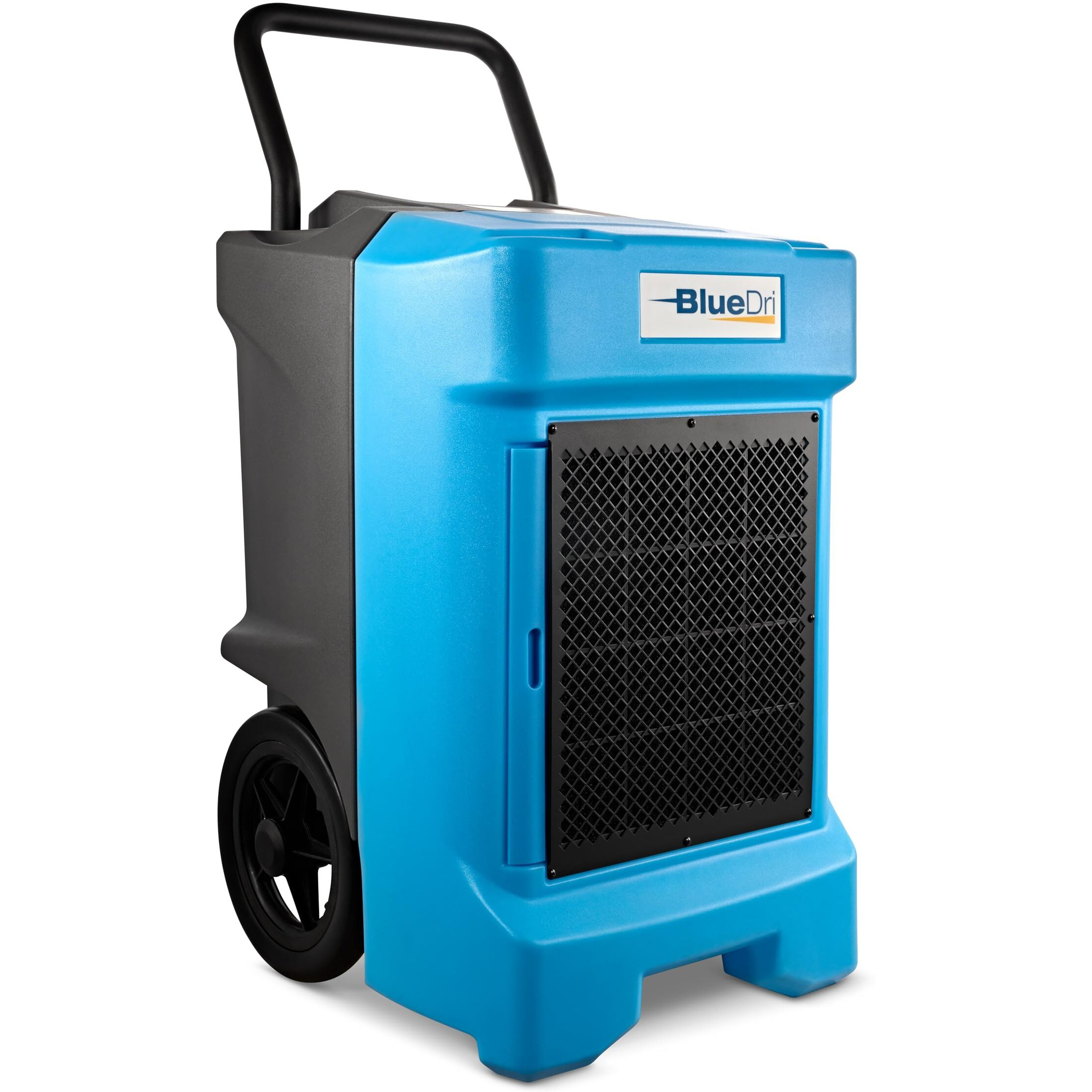 Bluedri Bd-Bd-130-Bl Industrial Commercial Dehumidifier With Hose For Basements In Homes And Job Sites, Blue