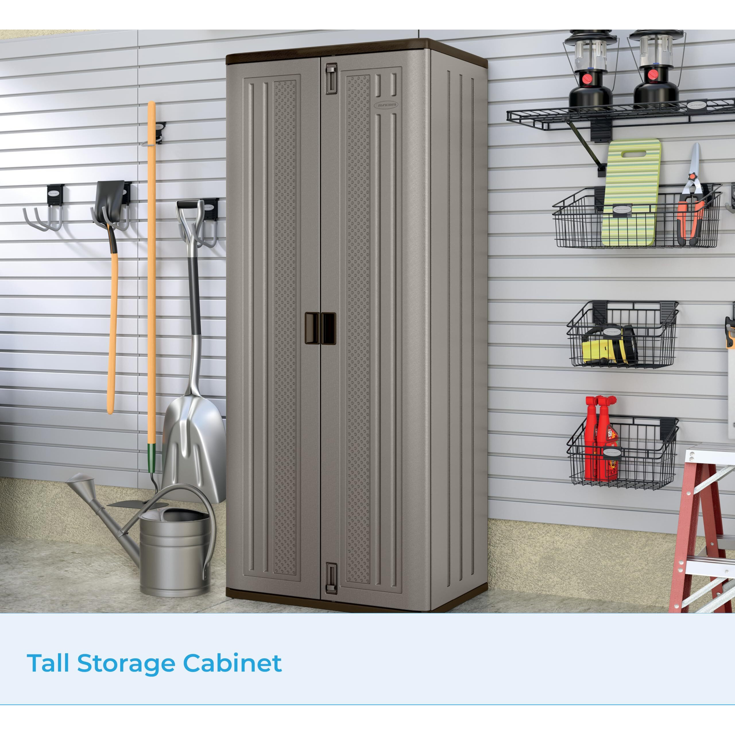 Suncast Bmc7200 Storage Cabinet, Platinum