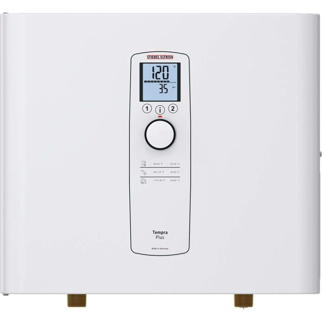 Stiebel Eltron Tankless Water Heater - Tempra 24 Plus - Electric, On Demand Hot Water, Eco, White, 20.2