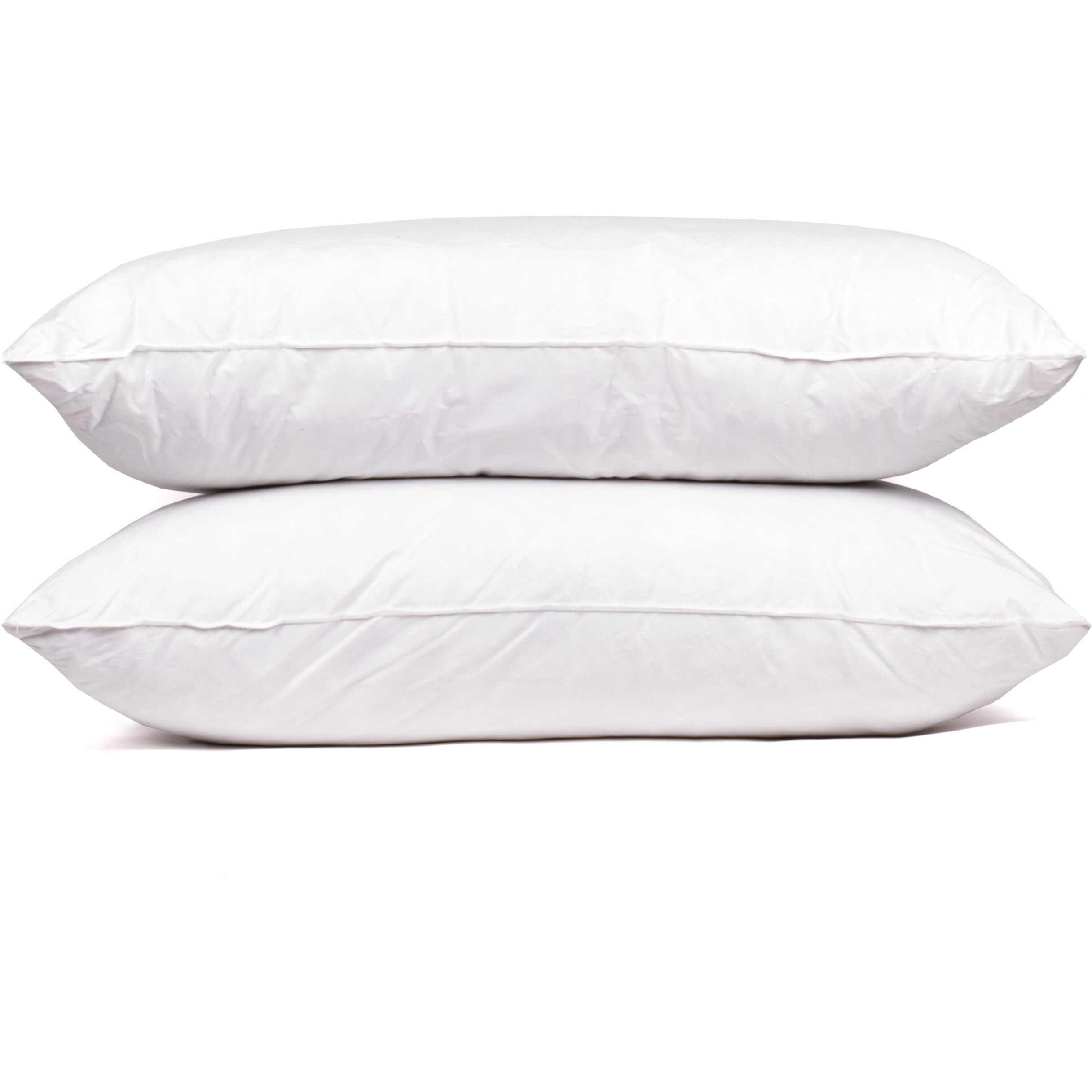 Sweet Home Collection Goose Down And Feather 400 Thread Count Premium Bed Pillow, Queen, White