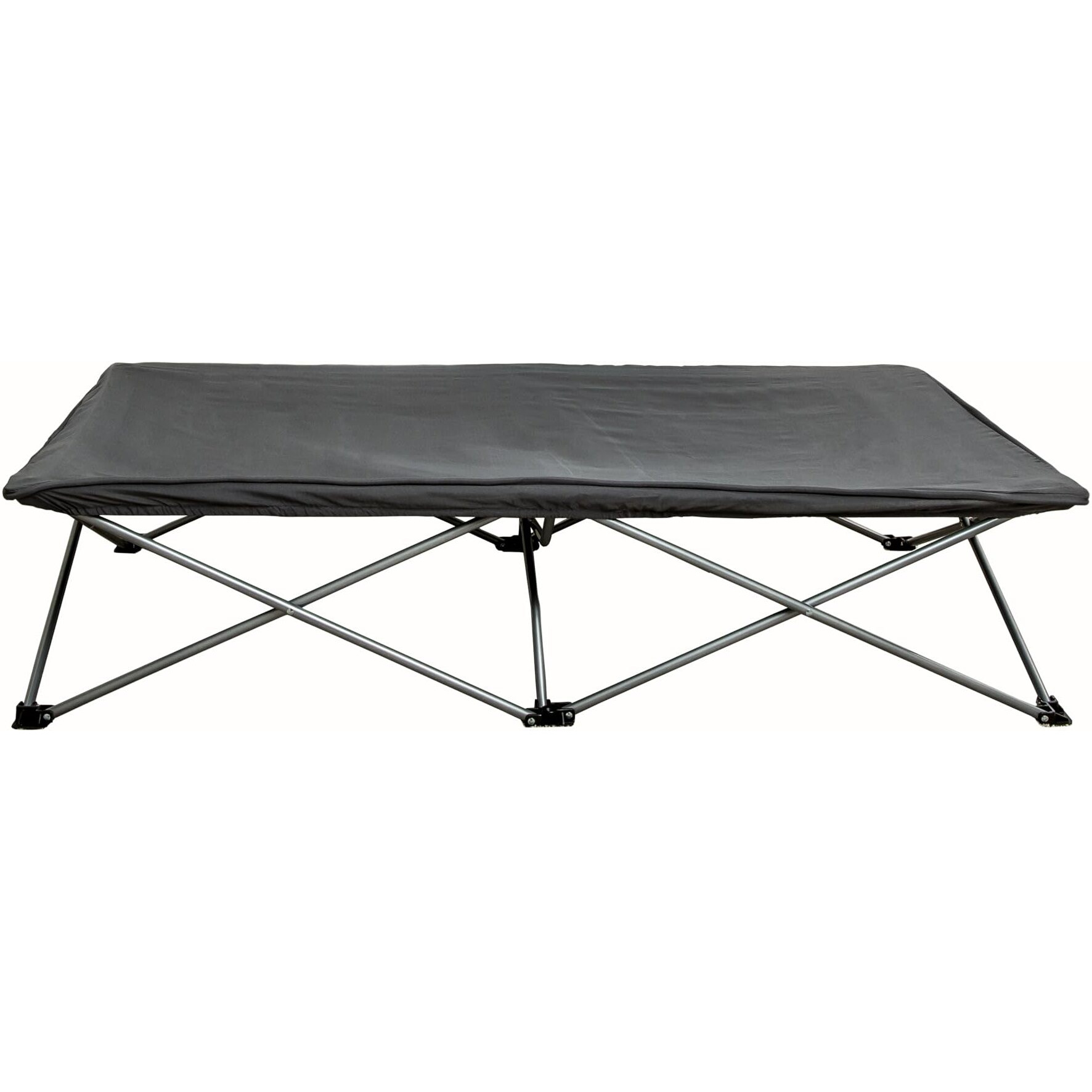 Regalo My Cot Extra Long Portable Bed, Includes Fitted Sheet, Gray 54X28X12 Inch (Pack Of 1)
