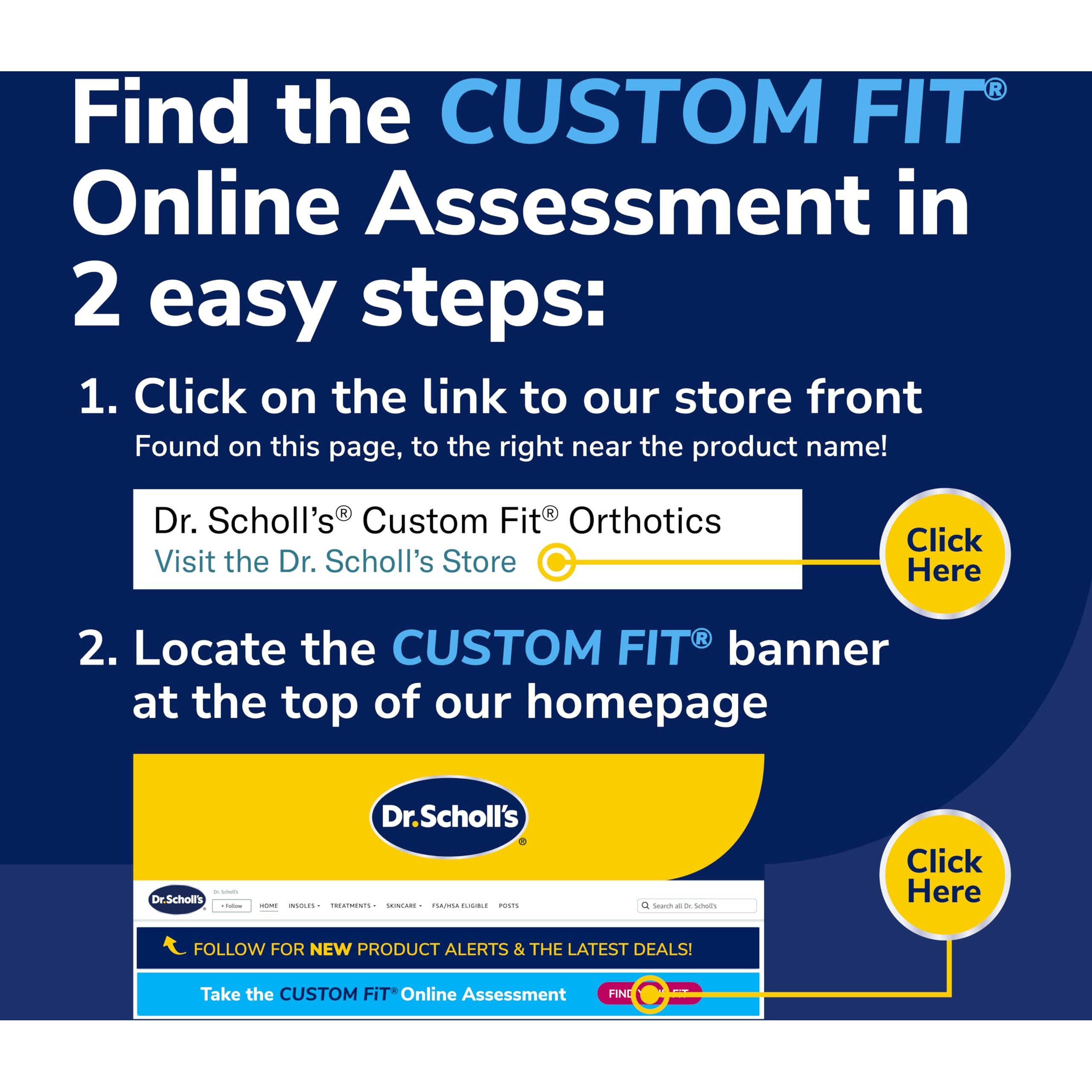 Dr. Scholls Custom Fit Orthotics 3/4 Length Inserts Cf 330, 5-In-1 All-Day Pain Relief For Feet, Lower Back, Knees, Heel & Plantar Fasciitis, Arch Support Shoe Insoles For Men Women, Fsa Hsa Eligible