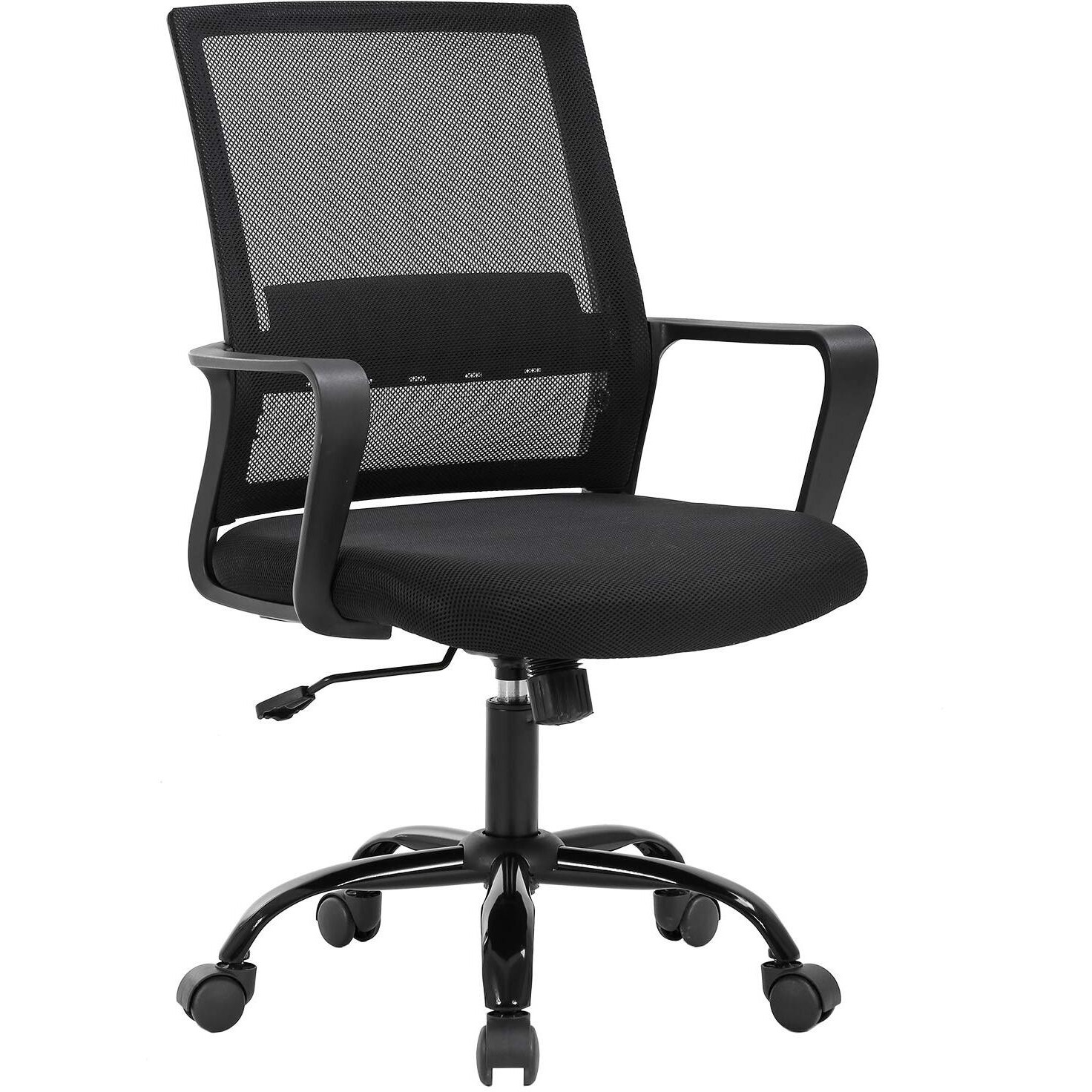 Home Office Chair Ergonomic Desk Chair Swivel Rolling Computer Chair Executive Lumbar Support Task Mesh Chair Adjustable Stool For Women Men (Black)