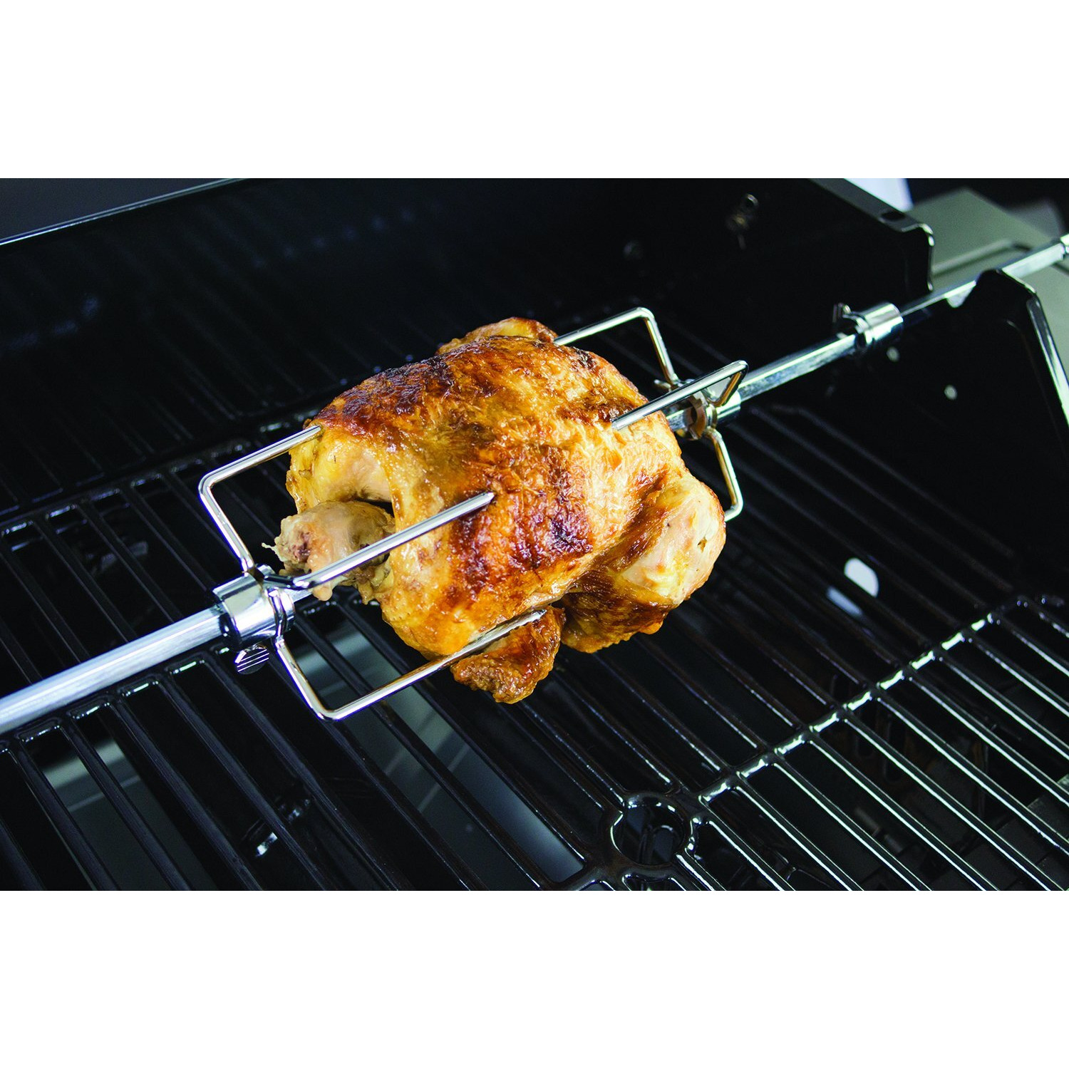 Dyna-Glo Universal Heavy Duty Rotisserie Kit For Grills, Black & Silver