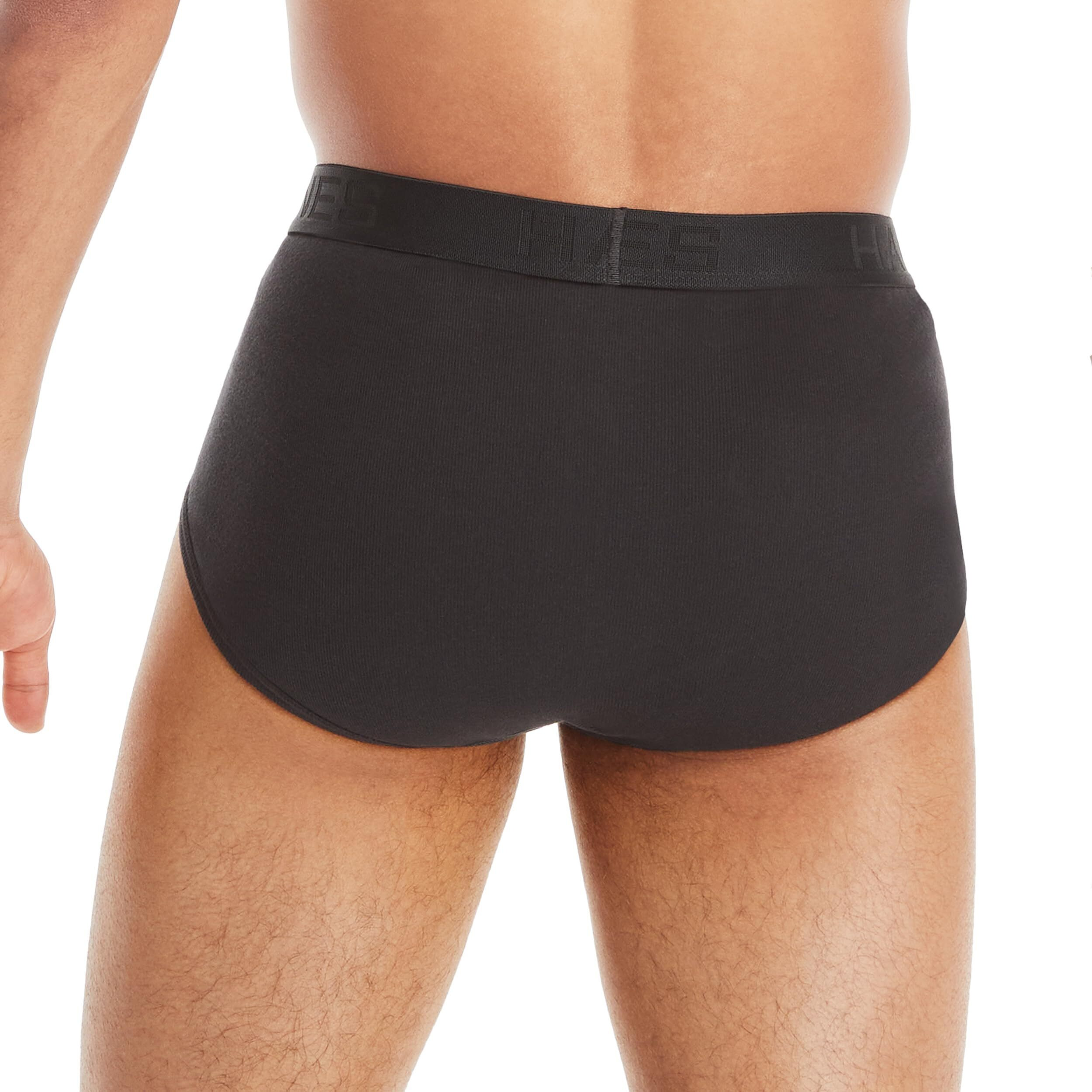 Hanes Mens Tagless Briefs, Soft Moisture Wicking Underwear, 7-Pack Briefs-Underwear, Gray/Black - 7 Pack, Large Us
