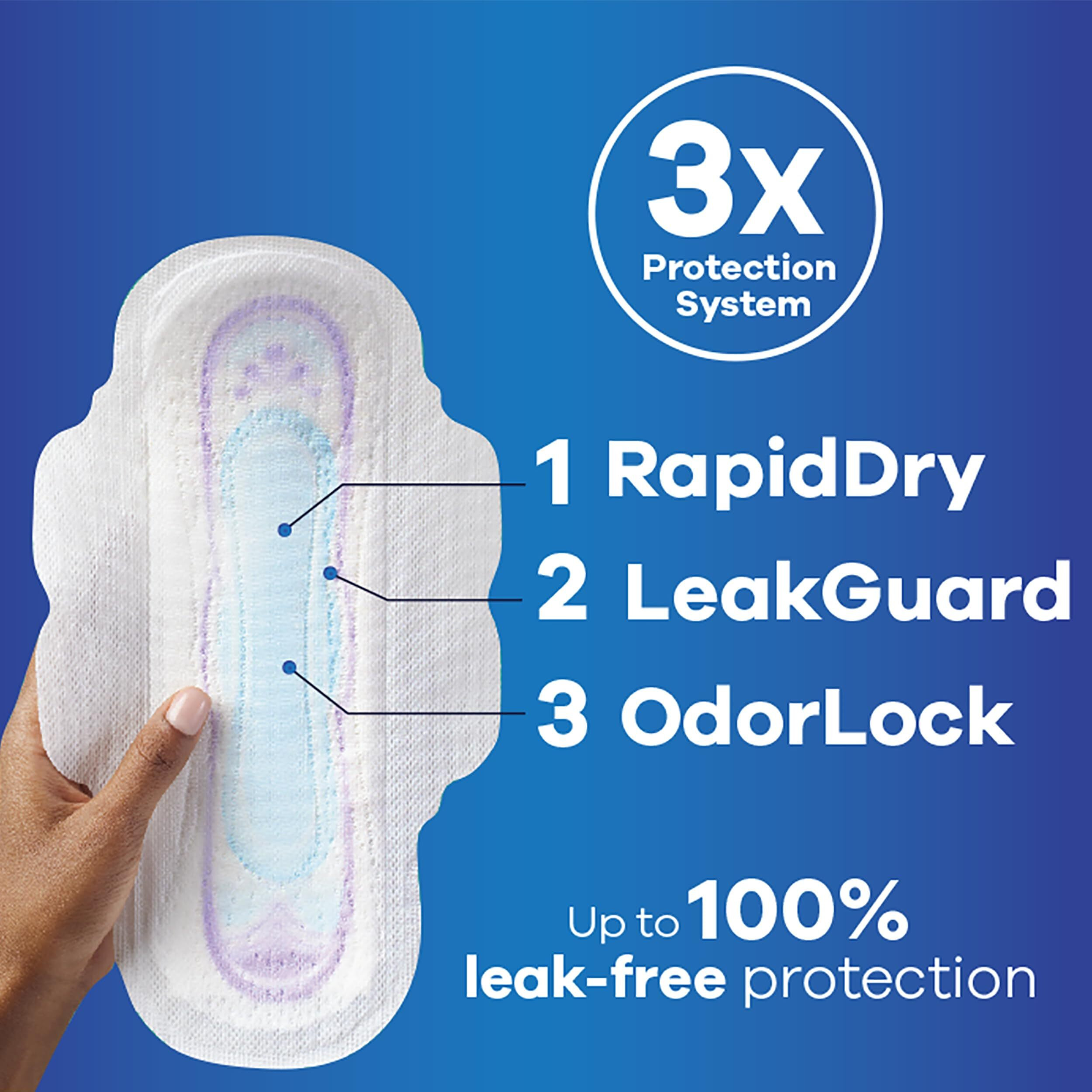 Always Ultra Thin Pads With Flexi-Wings, Size 2, Long Super, Unscented, 42 Ct