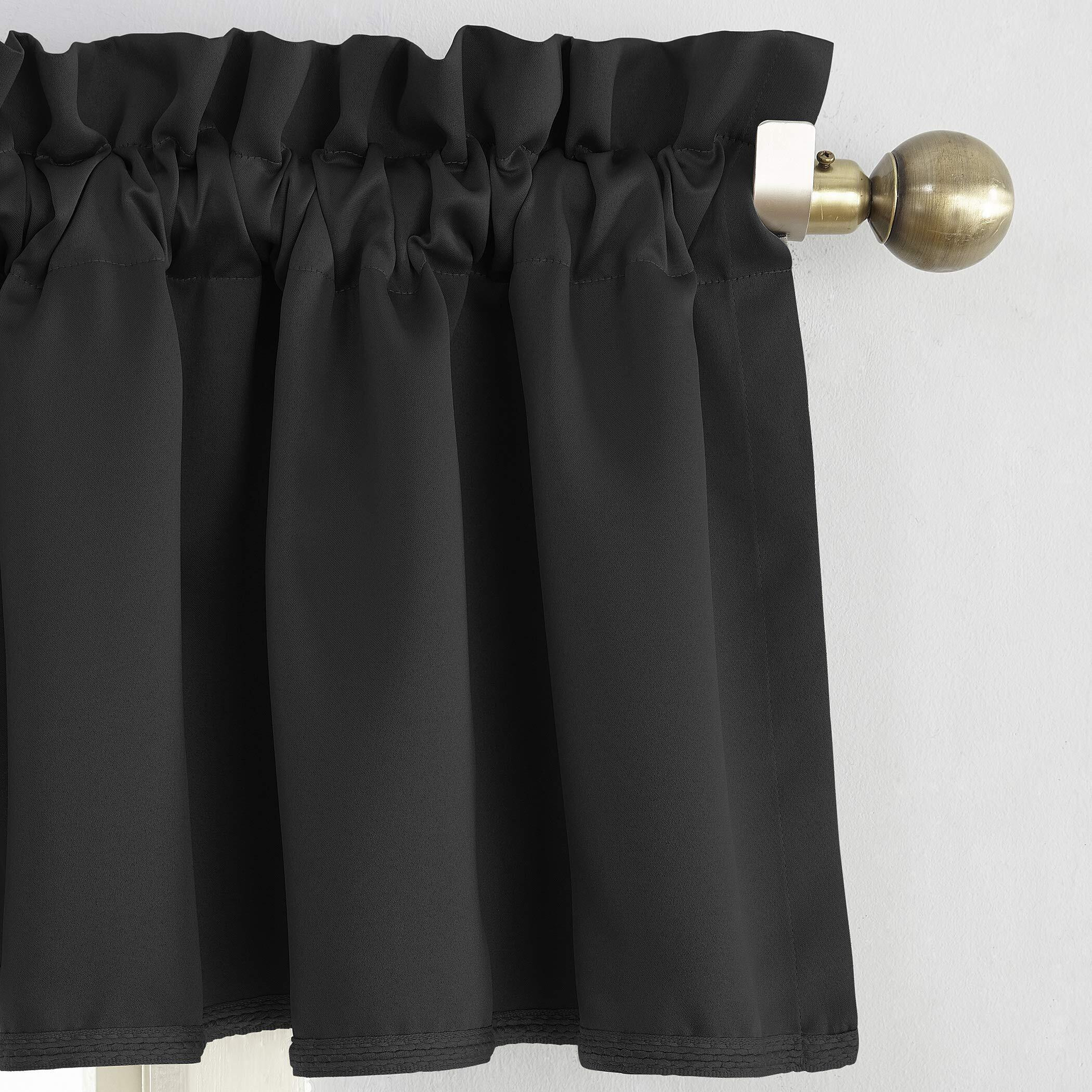 Sun Zero Barrow Energy Efficient Rod Pocket Curtain Single Valance