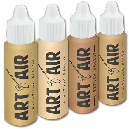 Art Of Air Fair Complexion Professional Airbrush Cosmetic Makeup System / 4Pc Foundation Set With Blush, Bronzer, Shimmer And Primer Makeup Airbrush Kit