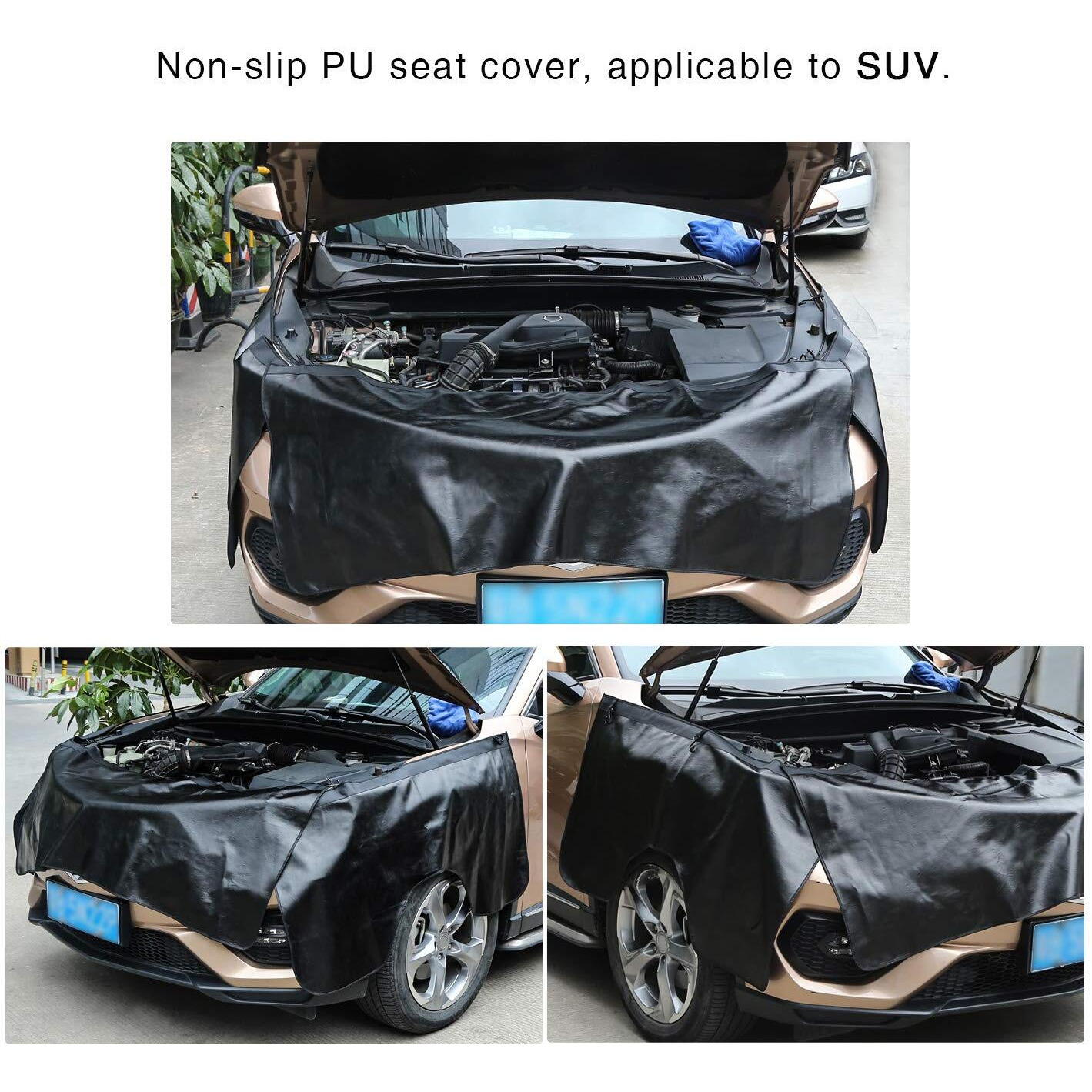 Rupse Automotive Mechanic Magnetic Fender Cover Mat Pad Set With Hooks Big Size For Suv 3Pcs