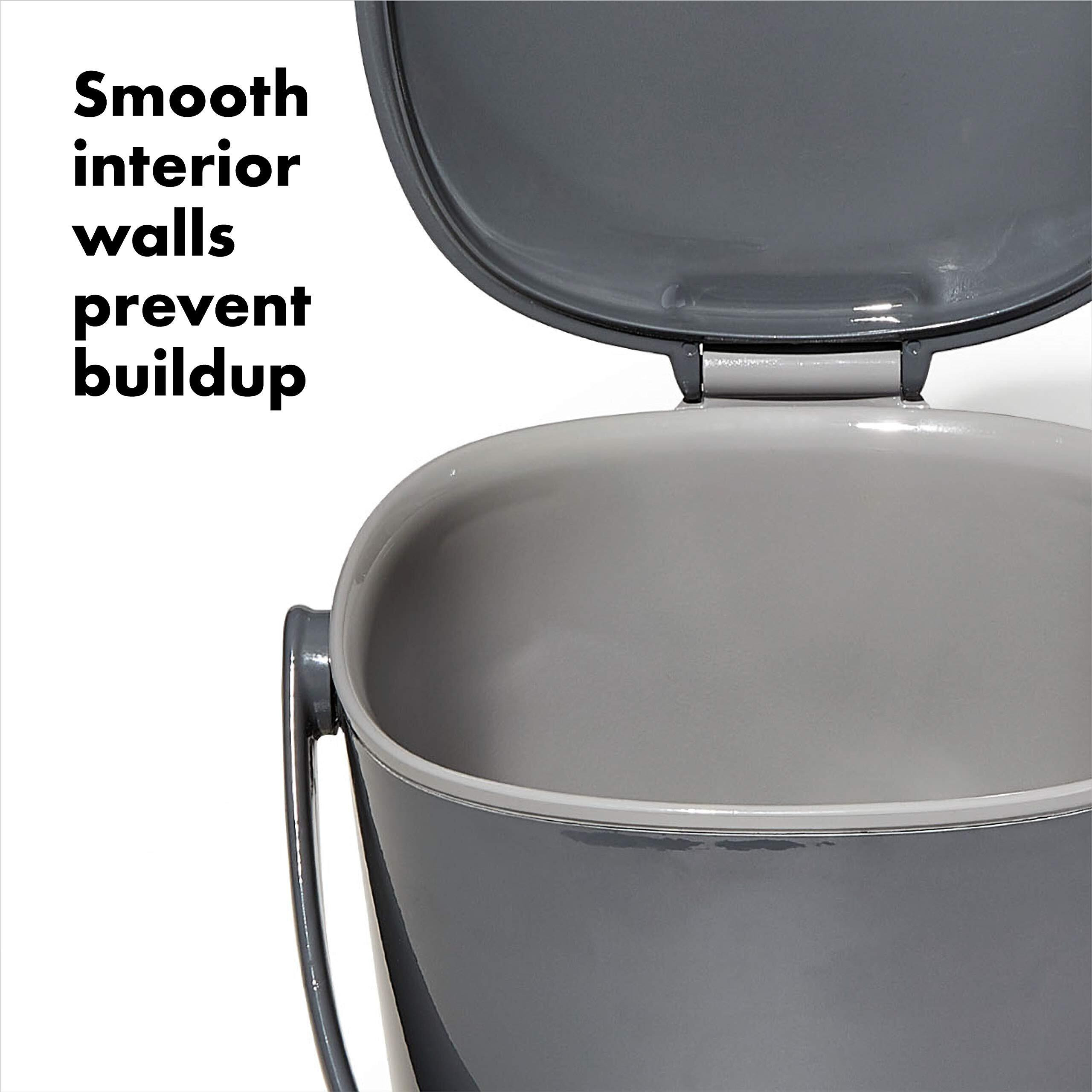 Oxo Good Grips Easy-Clean Compost Bin, Charcoal - 0.75 Gal