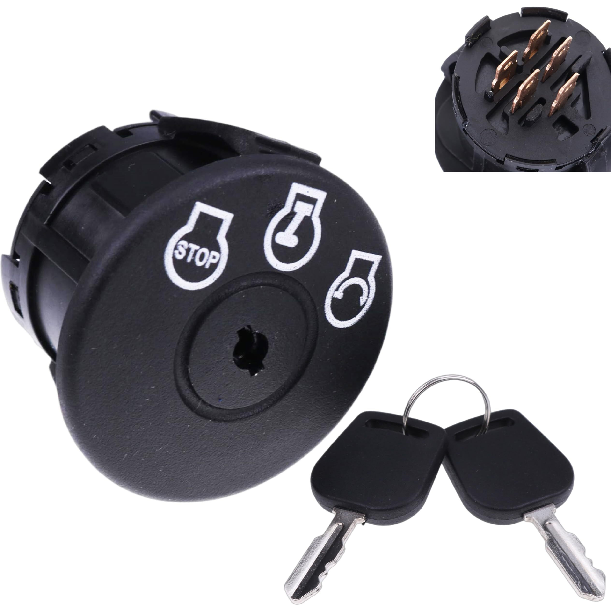 Jeenda Riding Lawn Mowers Ignition Switch Key Compatible With Mtd Craftsman 725-04659 925-04659 Cub Cadet Zero Turn Ariens Gravely Bad Boy Dixie Chopper Troy-Bilt John Deere Tractor-5 Terminals