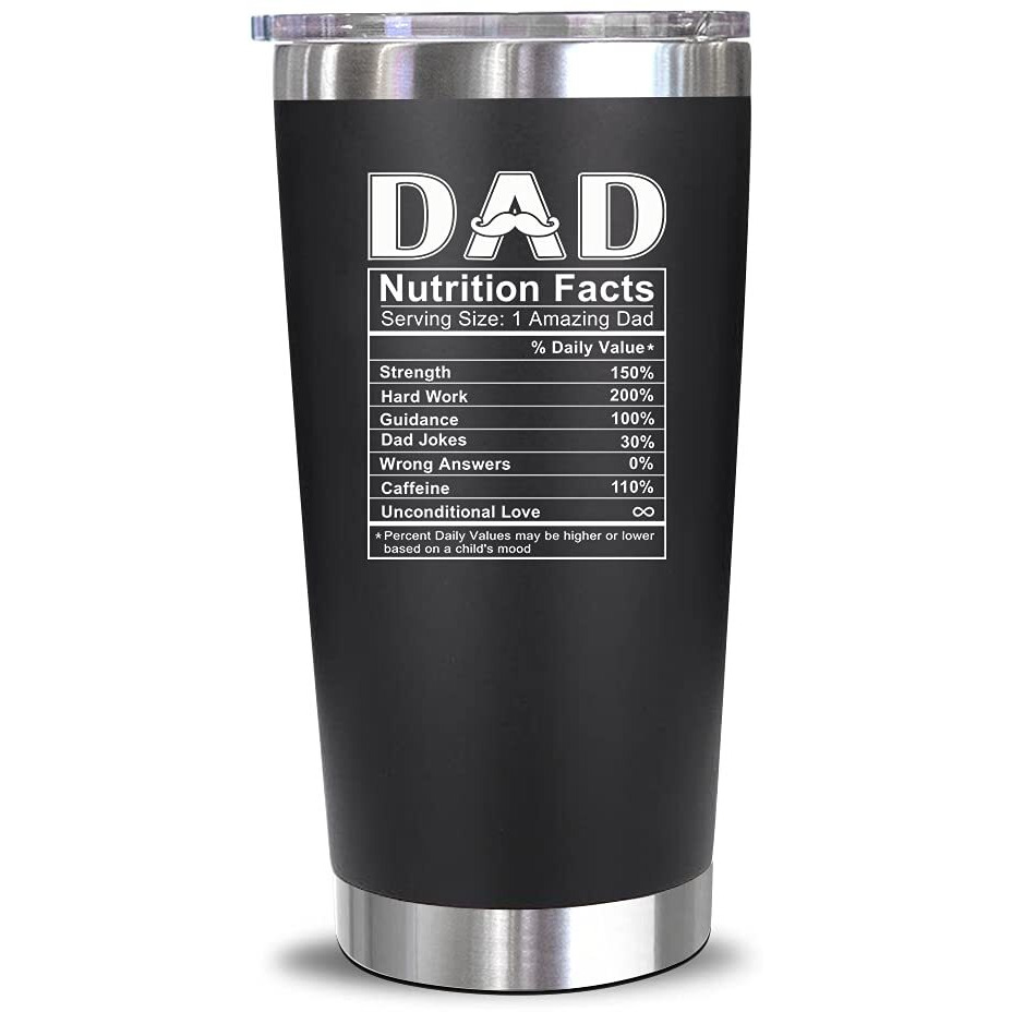 Neweleven Fathers Day Gift For Dad - Birthday Gifts For Dad From Daughter, Son, Kids - Husband Gifts - Birthday Present Ideas For Father, Husband, New Dad, Bonus Dad From Daughter, Son - 20 Oz Tumbler