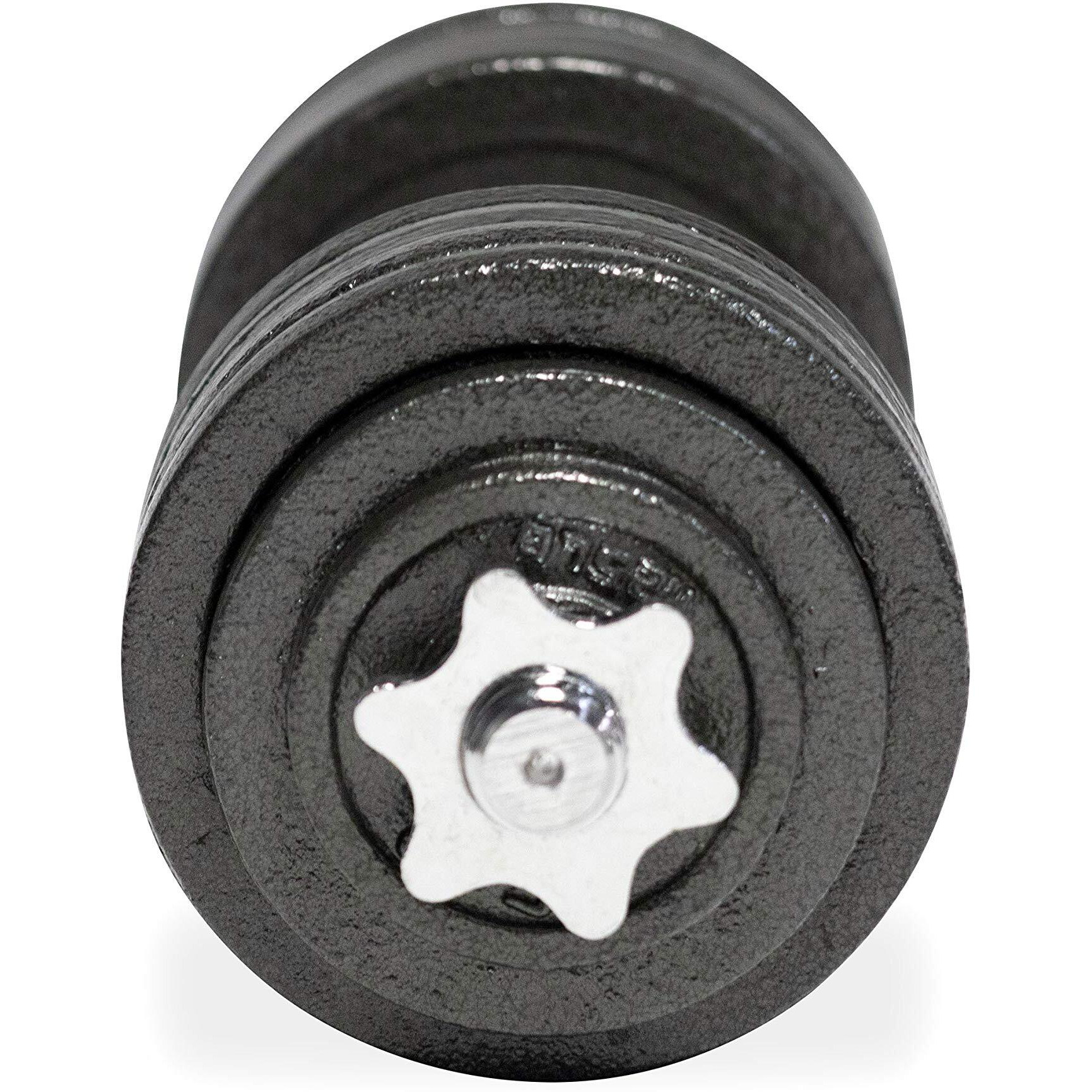 Cap Barbell 52.5-Pound Adjustable Dumbbell Set, Single, Black