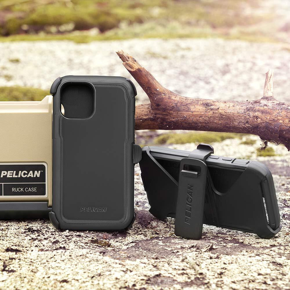 Pelican - Voyager Series - Case For Iphone 12 Mini (5G) - Military Drop Protection - Holster - 5.4 Inch - Black