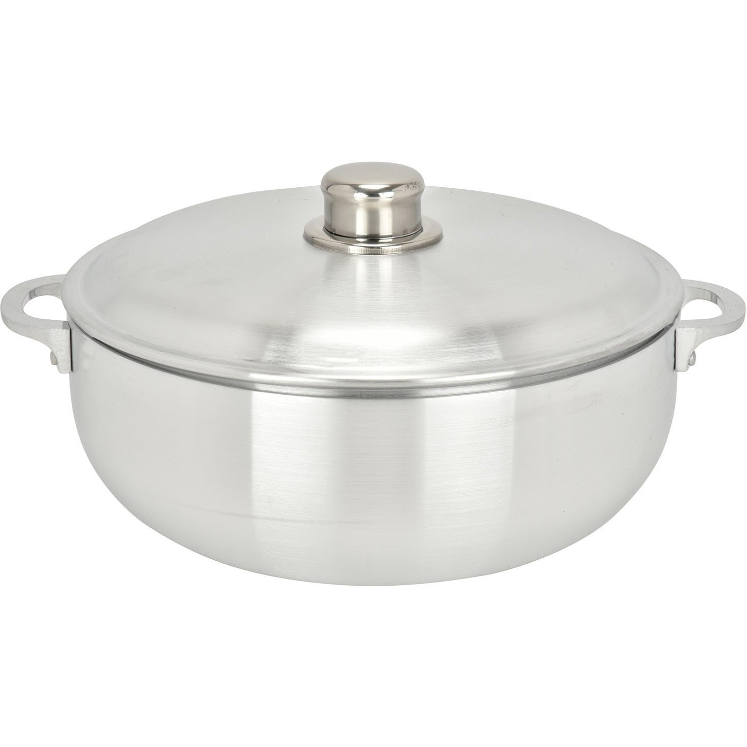 Aluminum Caldero Stock Pot By Chef Pro, Superior Cooking Performance For Even Heat Distribution, Perfect For Serving Large And Small Groups, Riveted Handles, Commercial Grade (7.4 Quart)