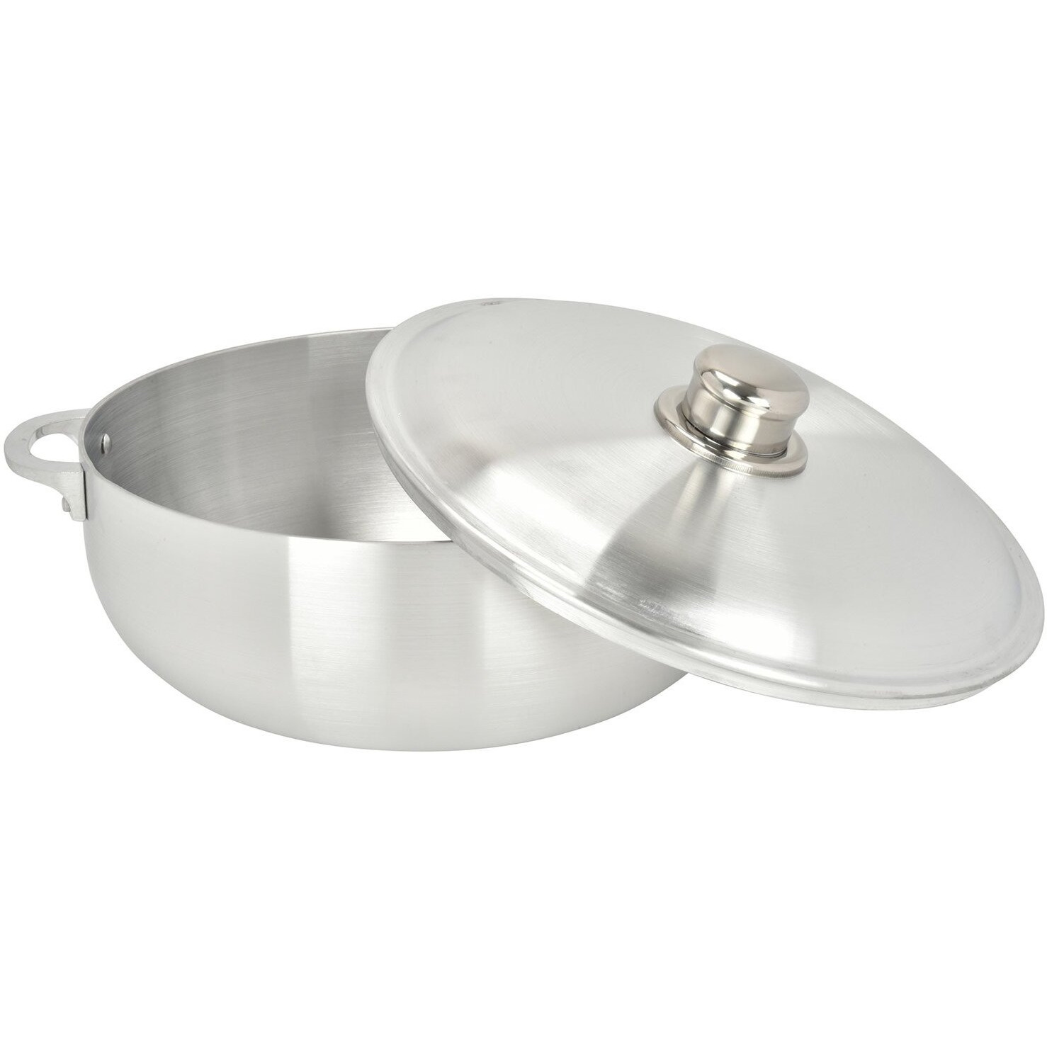 Aluminum Caldero Stock Pot By Chef Pro, Superior Cooking Performance For Even Heat Distribution, Perfect For Serving Large And Small Groups, Riveted Handles, Commercial Grade (7.4 Quart)