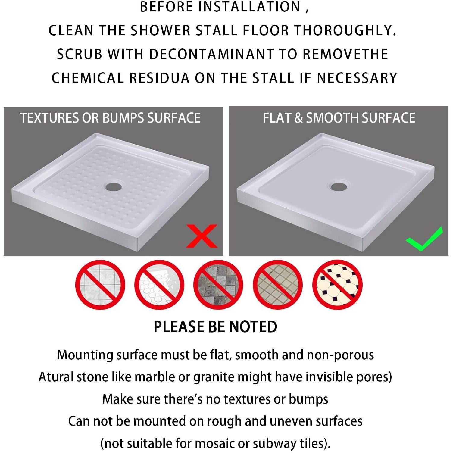 Yimobra Shower Stall Mat Non Slip, 21X21 Inch, Soft Square Bath Mat For Shower With Suction Cups And Drain Holes, Stall Floor Mats For Bathroom, Machine Washable, Bathroom Accessories,Navy Blue