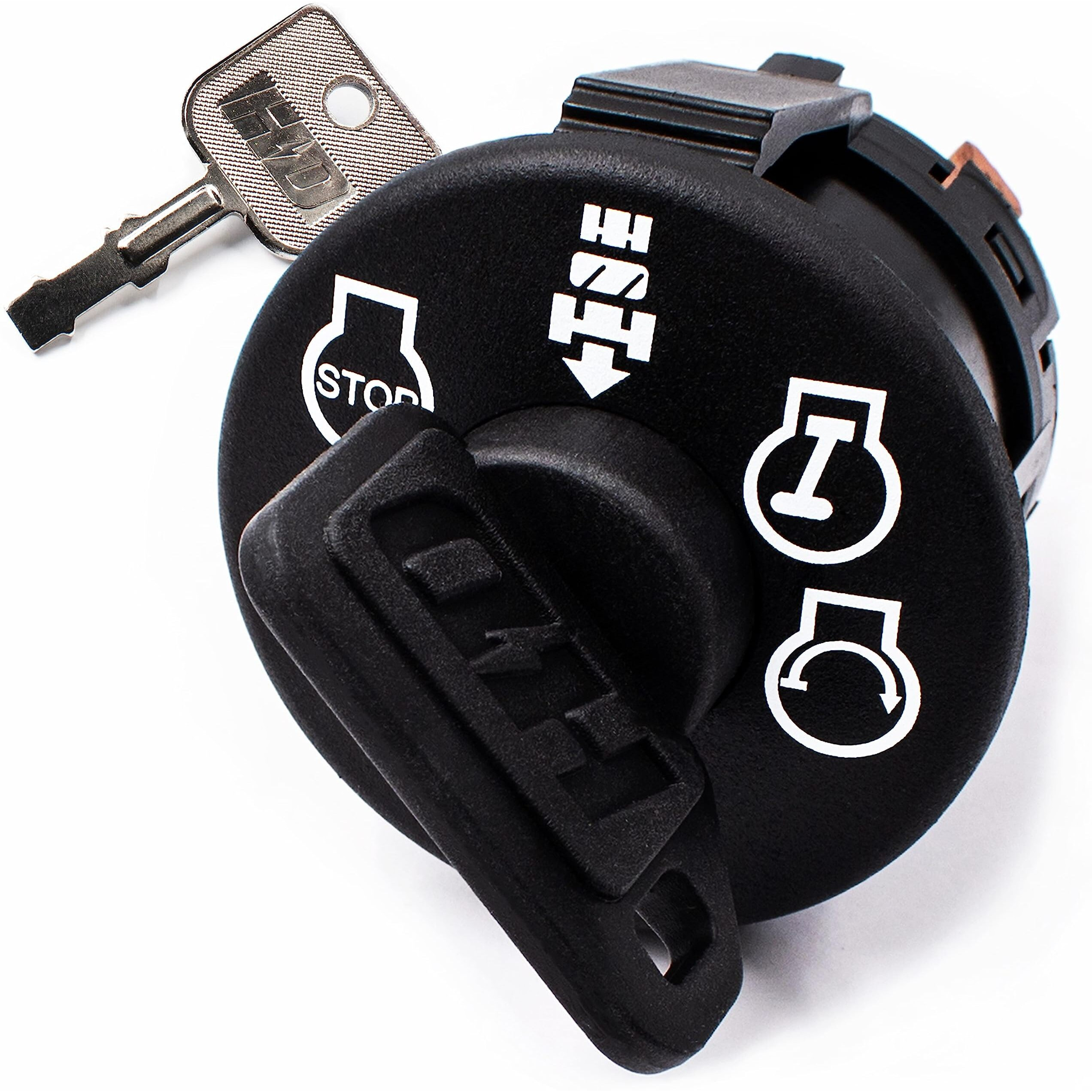 Hd Switch Starter Ignition Key Switch & Protective Umbrella Key Fits Ayp, Husqvarna, Craftsman, Sears, Poulan Lawn Mower Rider 532193350 193350, With 2 Keys & Free Carabiner
