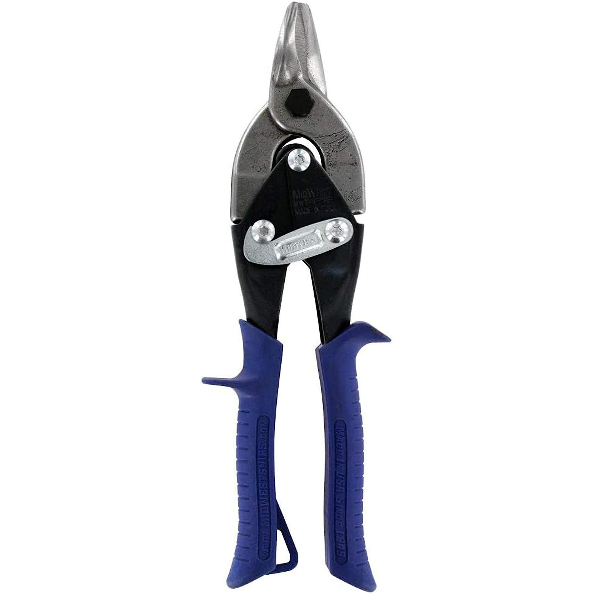 Midwest Bulldog Aviation Tin Snip - Straight Cut Regular Tin Cutting Shears With Forged Blade & Kush'N-Power Comfort Grips - Mwt-6716B