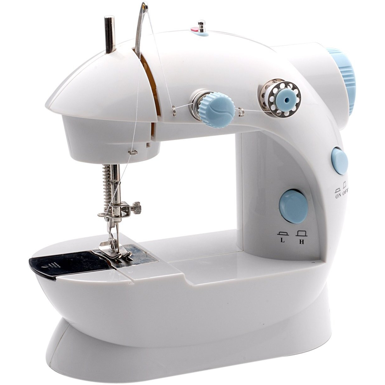 Michley Lss-202Combo Lil Lss-202 Combo Mini Sewing Machine, Electrical, 2-Speed, White