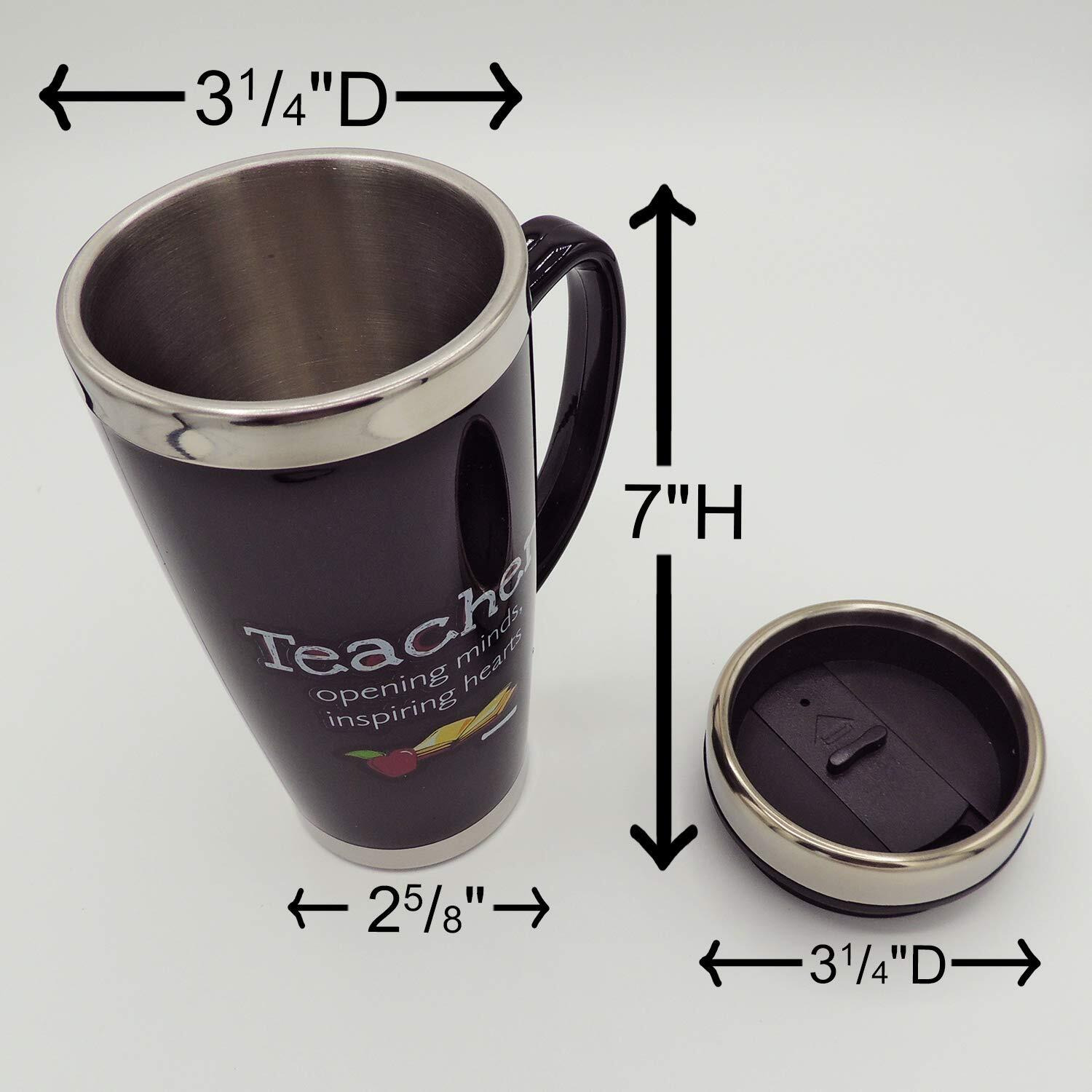 Abbey Gift Travel Mug - Insulated Coffee Thermos With Lid, Inspirational Teacher Appreciation Gifts, Gift For Professors, Educators, And Teachers Assistants, 7 Inches Tall, 16 Ounces
