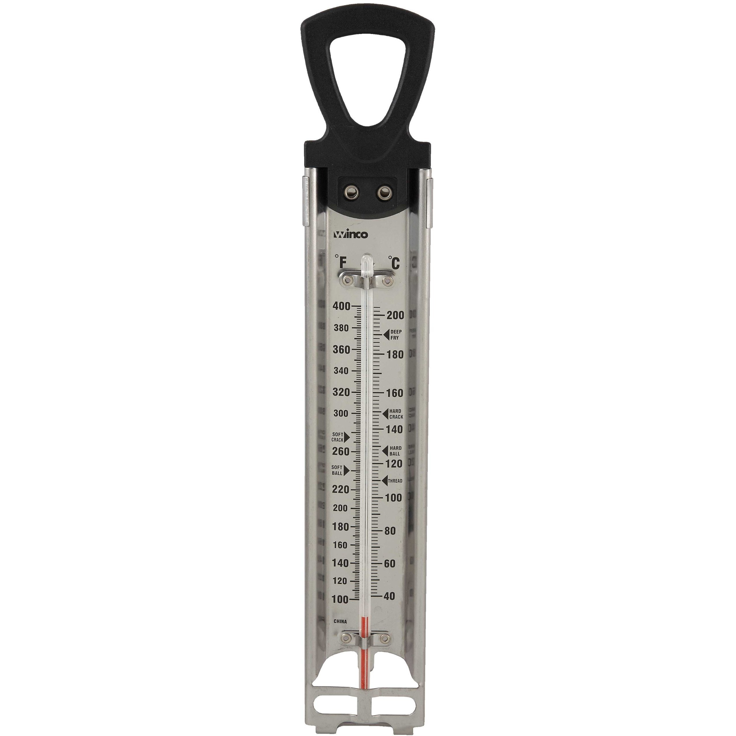 Winco Tmt-Cdf4 Deep Fry/Candy Thermometer With Hanging Ring, 2-Inch By 11-3/4-Inch
