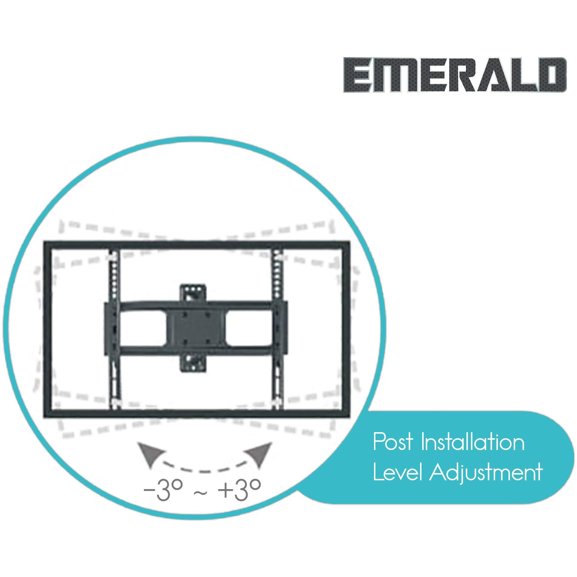 Emerald Full Motion Tv Wall Mount Bracket For 32-85 Inch Tvs - Full Swivel Mount For Flat And Curved Tvs