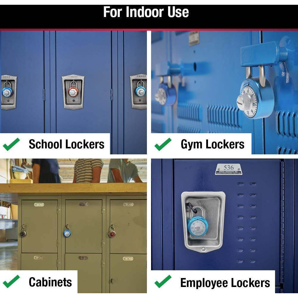 Master Lock 1561Dast Locker Lock Combination Padlock, 1 Pack, Cut Resistant, Colors May Vary