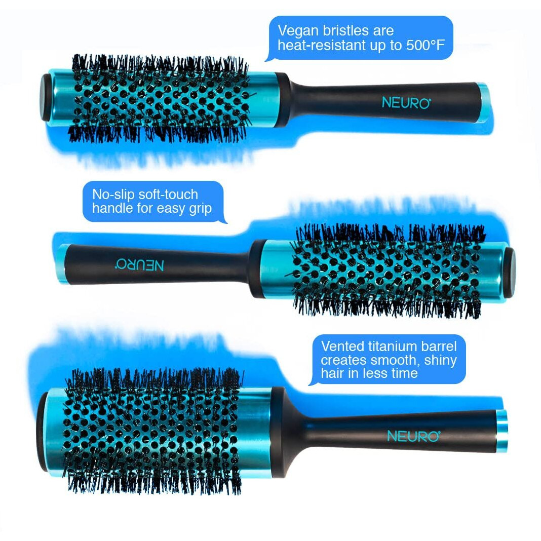 Neuro By Paul Mitchell Titanium Round Brush, For Blow-Drying All Hair Types, Large