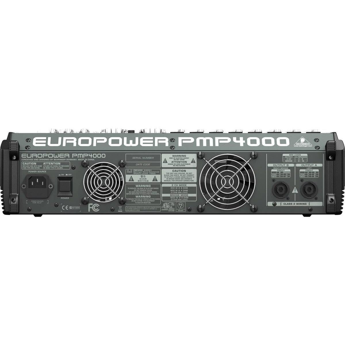 Behringer Europower Pmp4000 Powered Mixer - 16 Channels, 1600 Watts With Multi-Fx Processor And Fbq Feedback Detection System