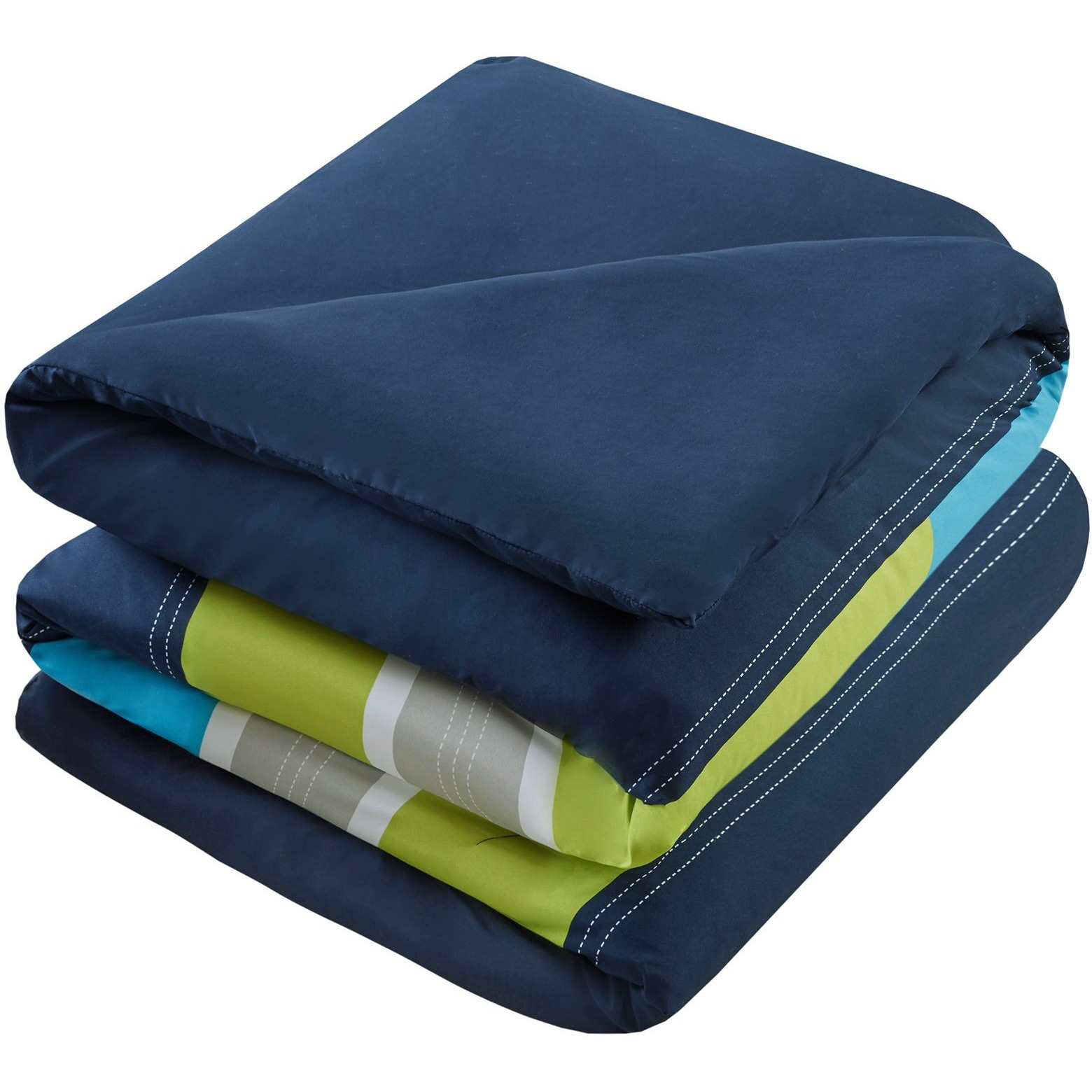 Comfort Spaces Casual Comforter Set Sporty Design, Vibrant Color, Active Lifestyle Boys Bedroom D  Cor, All Season Soft Microfiber Bedding Set, Decorative Pillow, Sham Navy/Blue Twin/Twin Xl 3 Piece