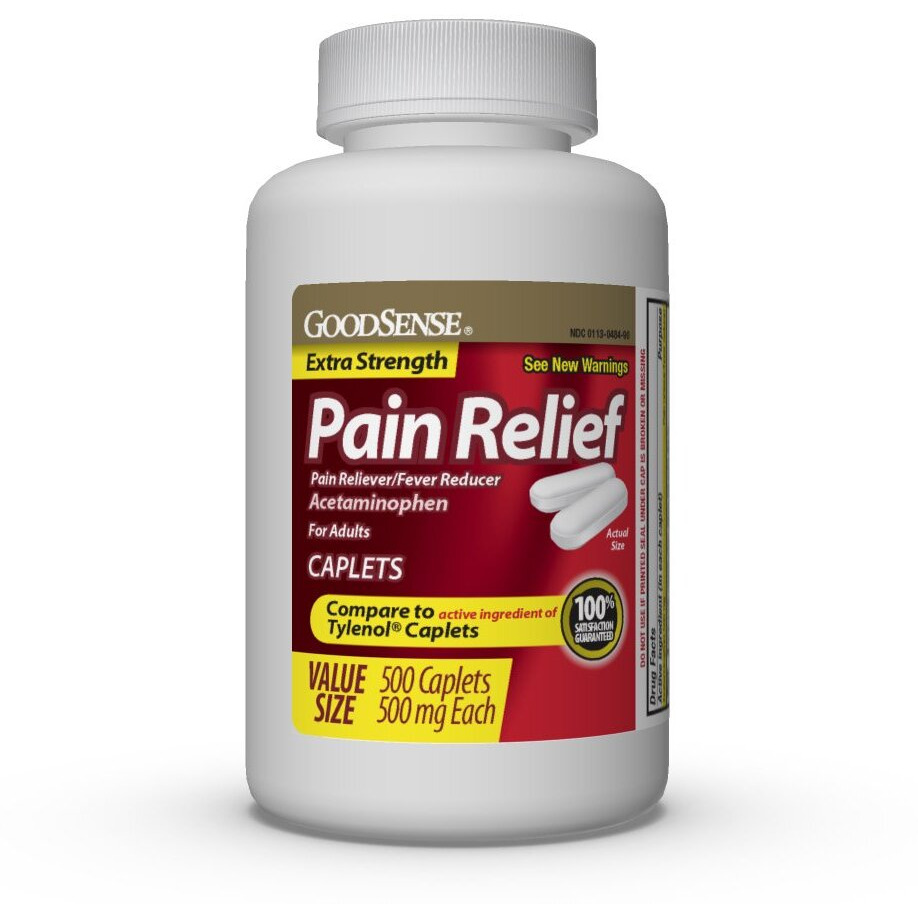Goodsense Extra Strength Pain Relief, Acetaminophen Caplets, 500 Mg, 500 Count