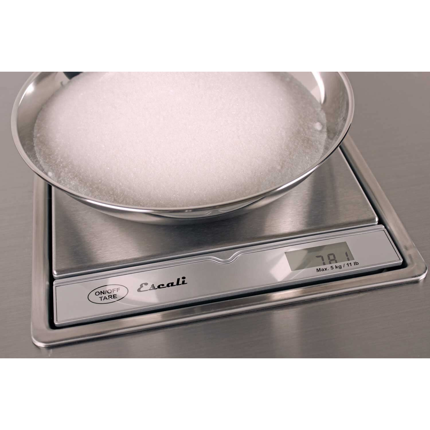 Escali In Surface Mount Commercial Kitchen Scale, 11Lb Cappacity 1 Gram Increments, Digital Lcd Display