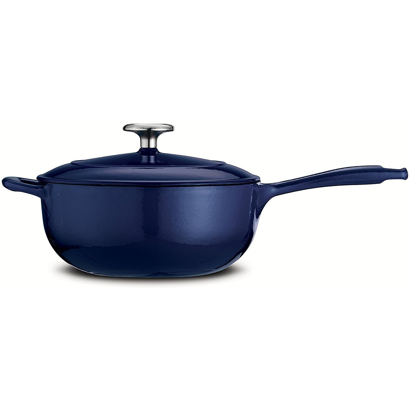 Tramontina Covered Saucier Enameled Cast Iron 3-Quart, Gradated Cobalt, 80131/071Ds
