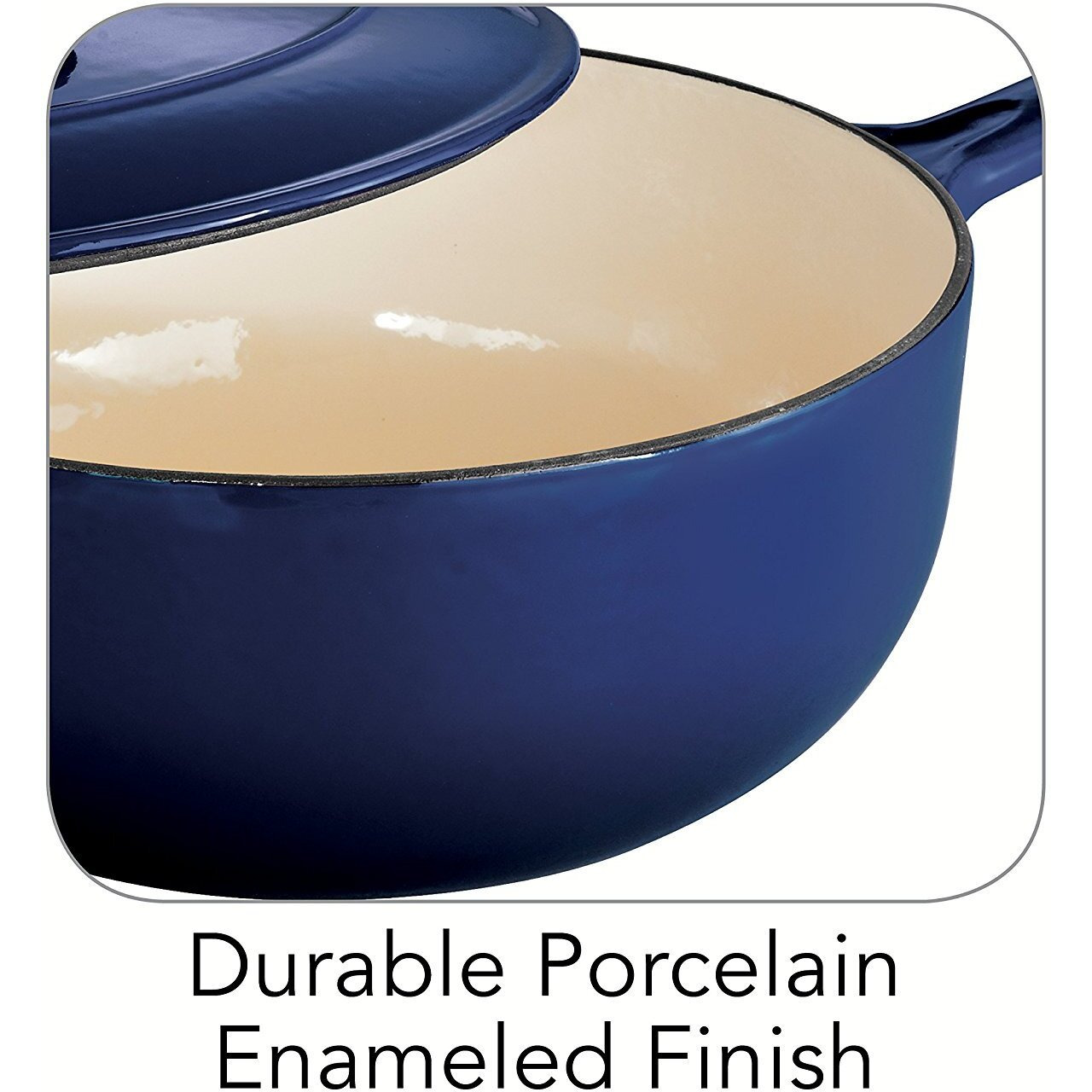 Tramontina Covered Saucier Enameled Cast Iron 3-Quart, Gradated Cobalt, 80131/071Ds