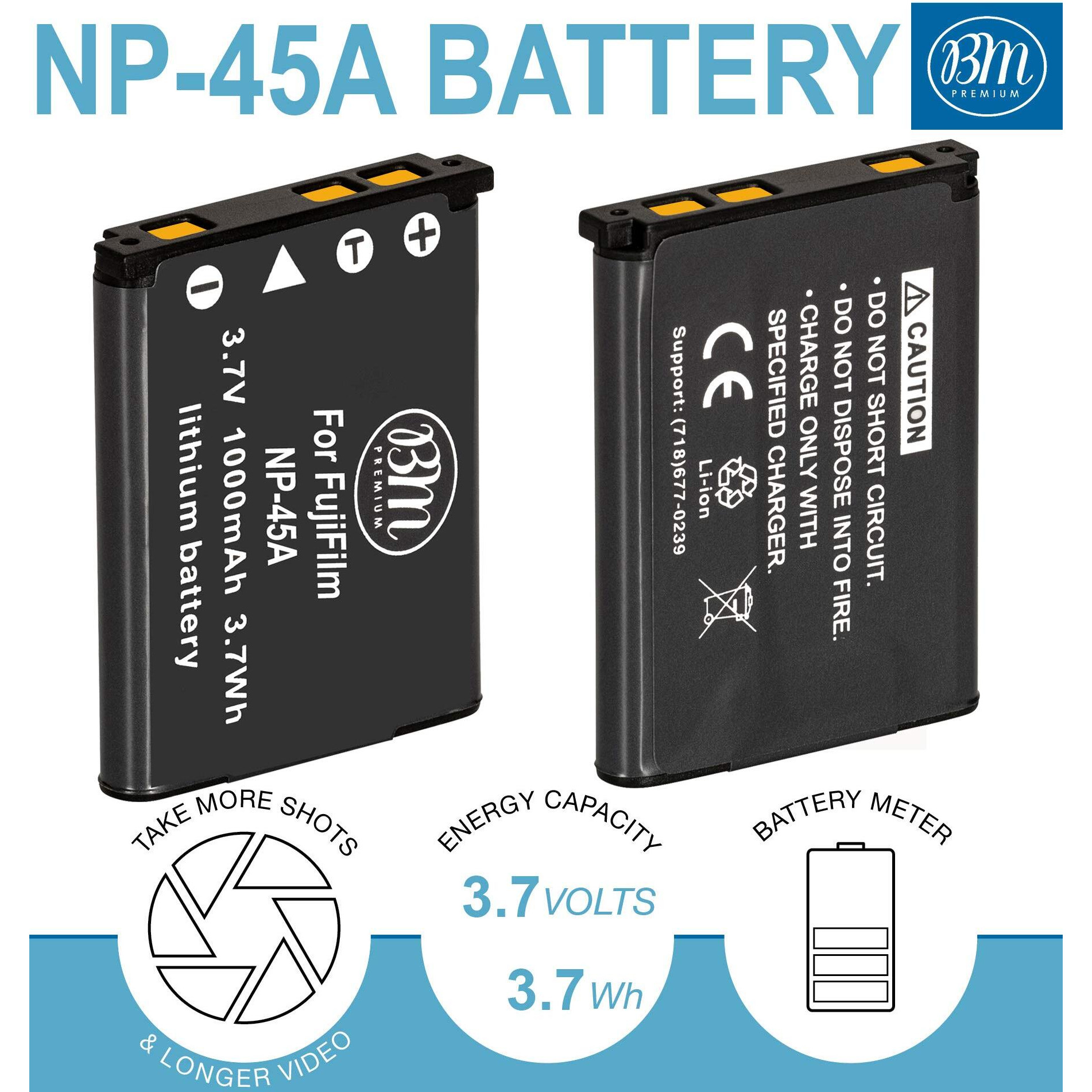 Bm 2-Pack Of Np-45 Batteries And Dual Charger For Fujifilm Instax Mini 90, Finepix Xp130, Xp140, Xp150, Xp50, Xp60, Xp70, Xp80, Xp90, T350 T360 T400 T500 T510 T550 T560 Jx500 Jx520 Jx550 Jx580 Cameras