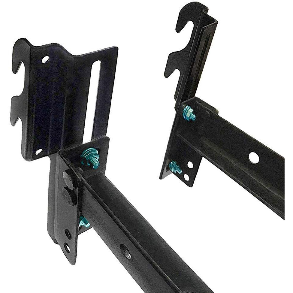 Caforo 711 Bolt-On To Hook-On Conversion Bed Frame Brackets, Bed Rail Headboard Bracket, Bed Hook Adapter Kit (Set Of 4)