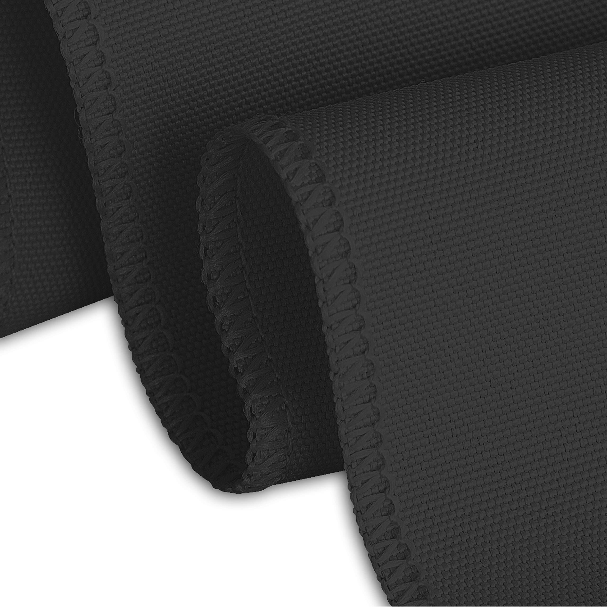 Linentablecloth 70-Inch Round Polyester Tablecloth Black