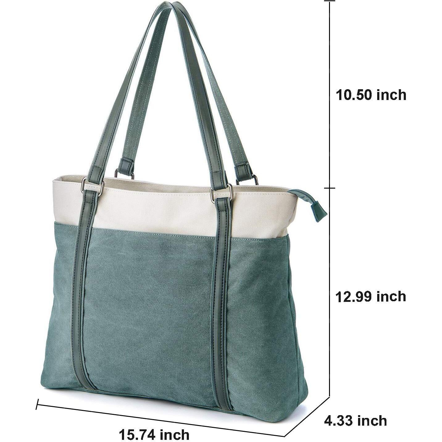 Women's Work Bag With Laptop Compartment Zipper Pockets Teacher Totes Purse