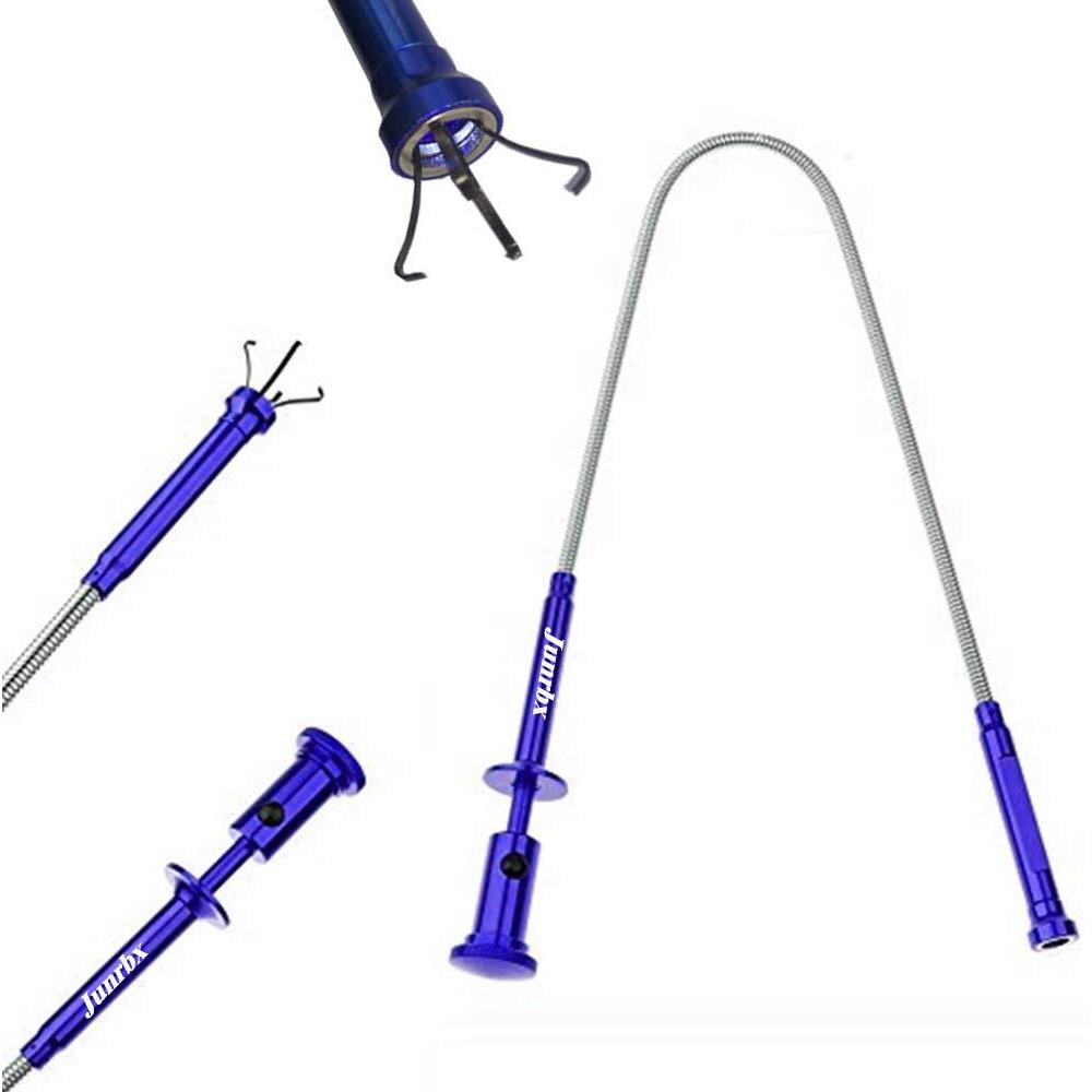 Grabber Tool Grab Reach Tool 360 Degree Flexible Gripper Tool Four-Claw Magnetic Pick-Up Tool With Led Light, Flexible Waste Picking Tool (01-Picker)