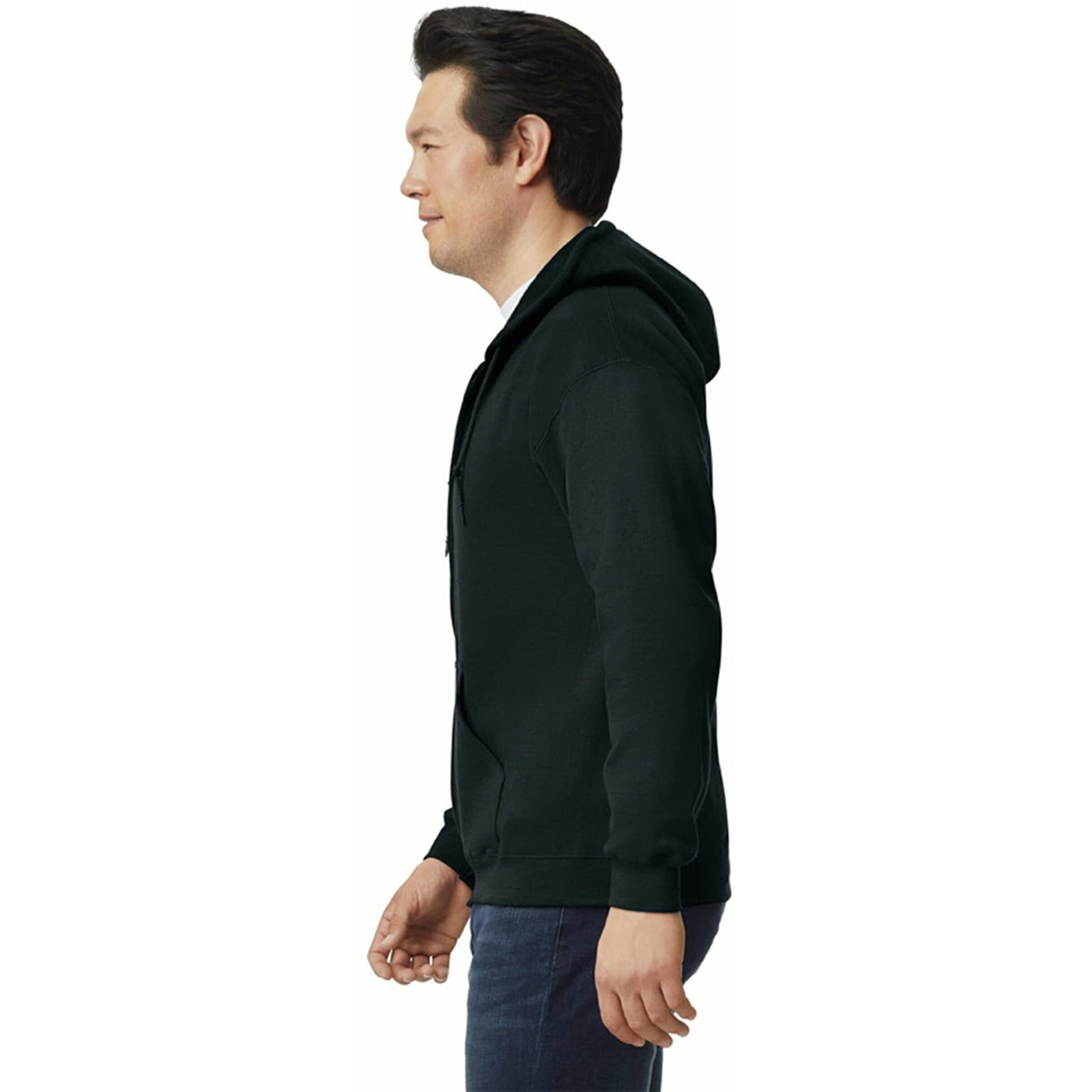 Gildan Adult Fleece Zip Hoodie Sweatshirt, Style G18600, Multipack, Black (1-Pack), Medium