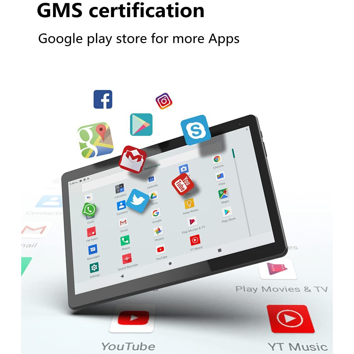 Coopers Tablet 10 Inch Android Tablets, Android 12 Tablet Quad Core Processor 32Gb Storage Tablet Computer, 4Gb Ram, 8Mp Camera, Long Battery Life Black