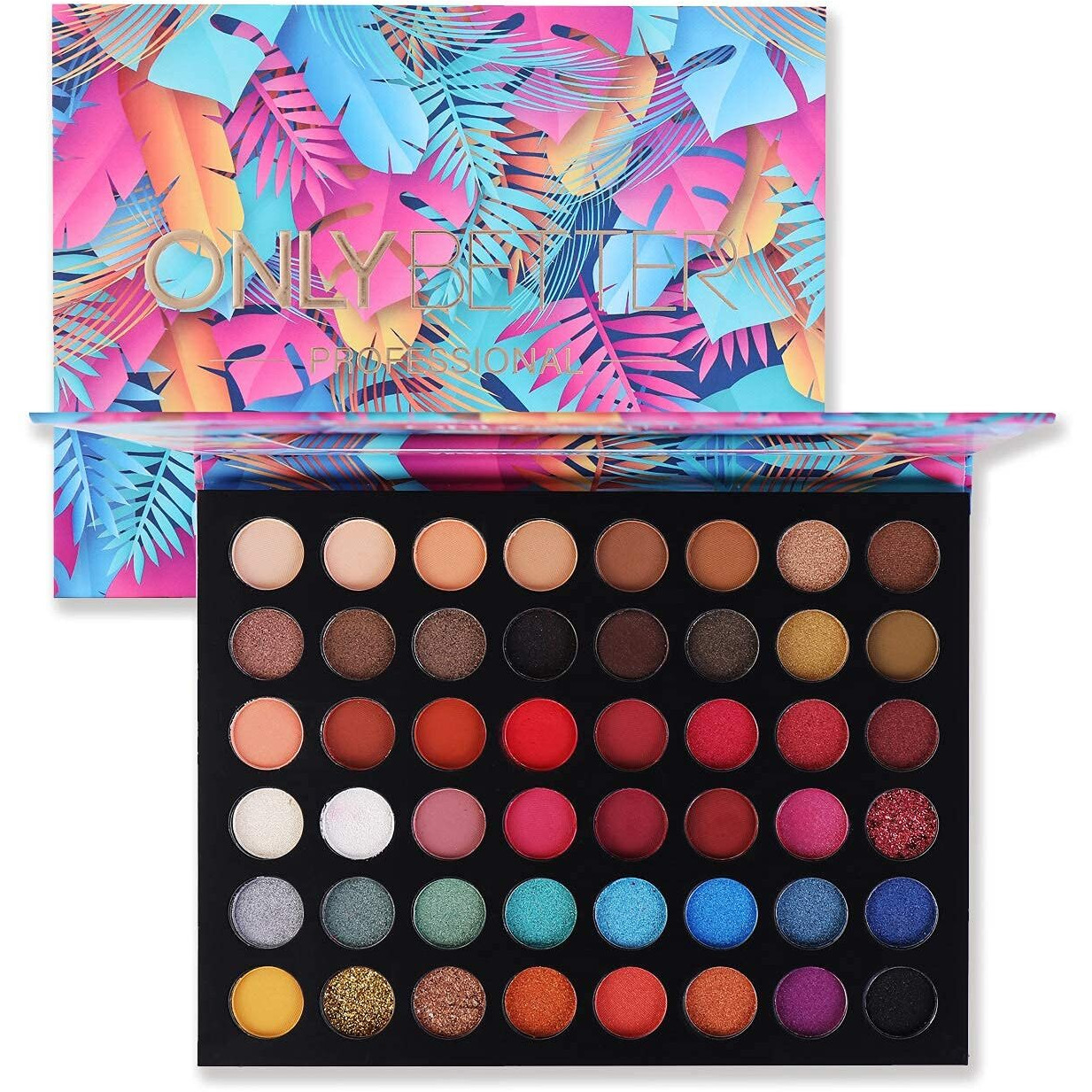 Onlybetter Eyeshadow Palette Glitter 48 Colors Bright Colorful Shimmer Eye Shadow Makeup Palette High Pigmented Metallic Color Eye Shadow Powder Easy To Blend Rainbow Sparkle Glitter Eyeshadow Pallet