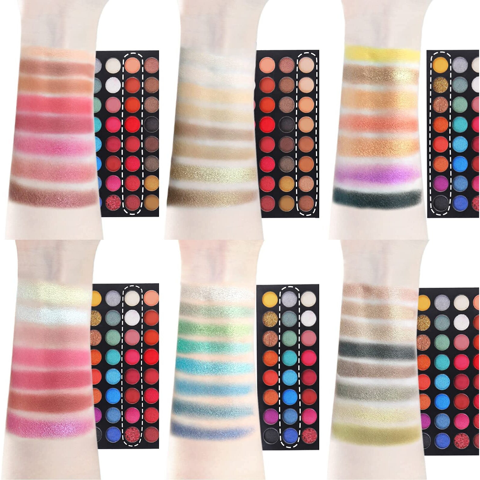 Onlybetter Eyeshadow Palette Glitter 48 Colors Bright Colorful Shimmer Eye Shadow Makeup Palette High Pigmented Metallic Color Eye Shadow Powder Easy To Blend Rainbow Sparkle Glitter Eyeshadow Pallet