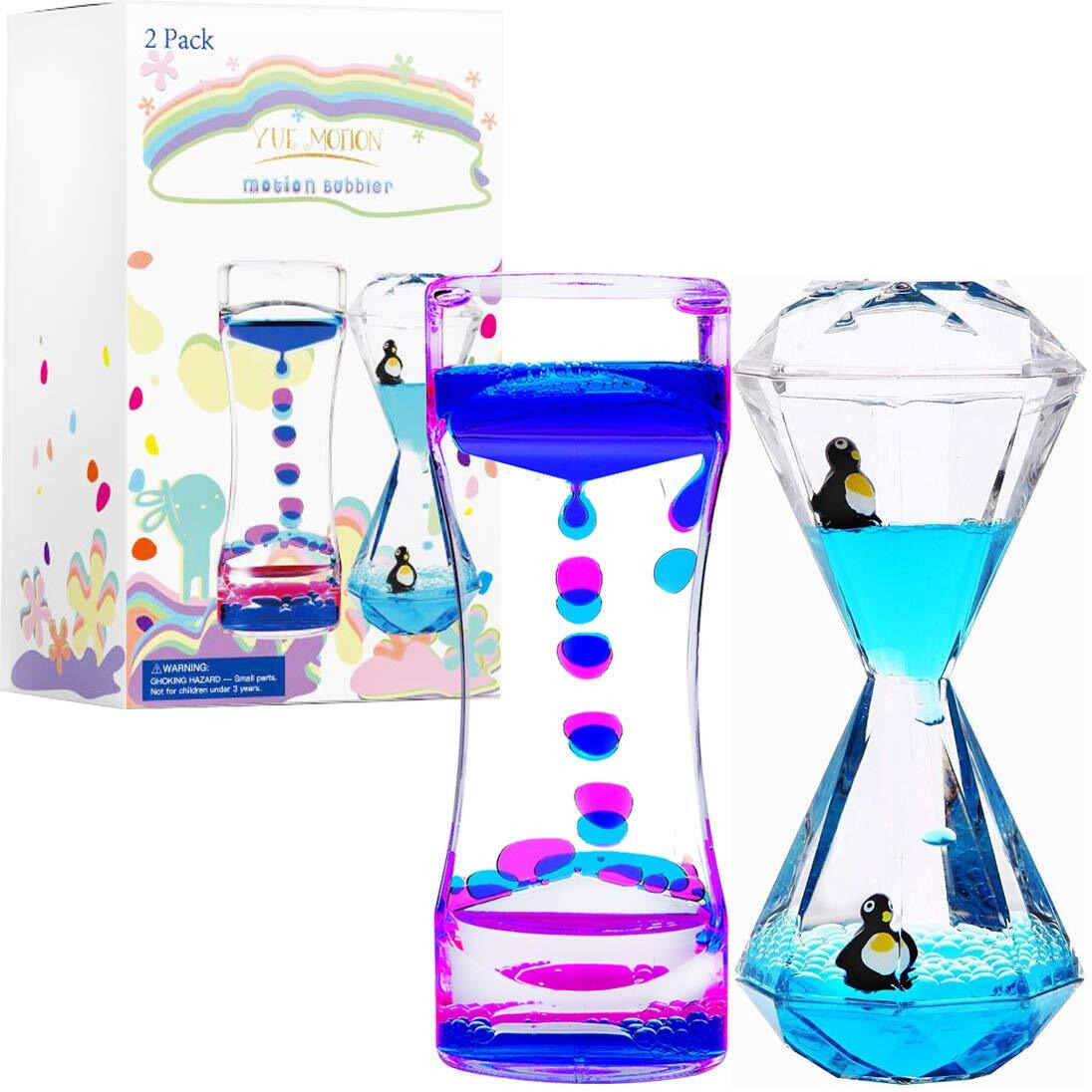 Livond Calming Sensory Toys, Fidget Sensory Toys For Autistic Children, Desk Accessories, Holiday Stocking Stuffers (Blue+Penguin Timer)